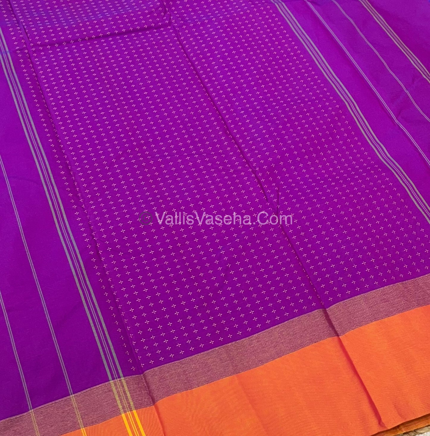 Semi Silk Saree - Plus Design Style - Contrast Pallu & Blouse or Running Pallu & Blouse - VVSS004