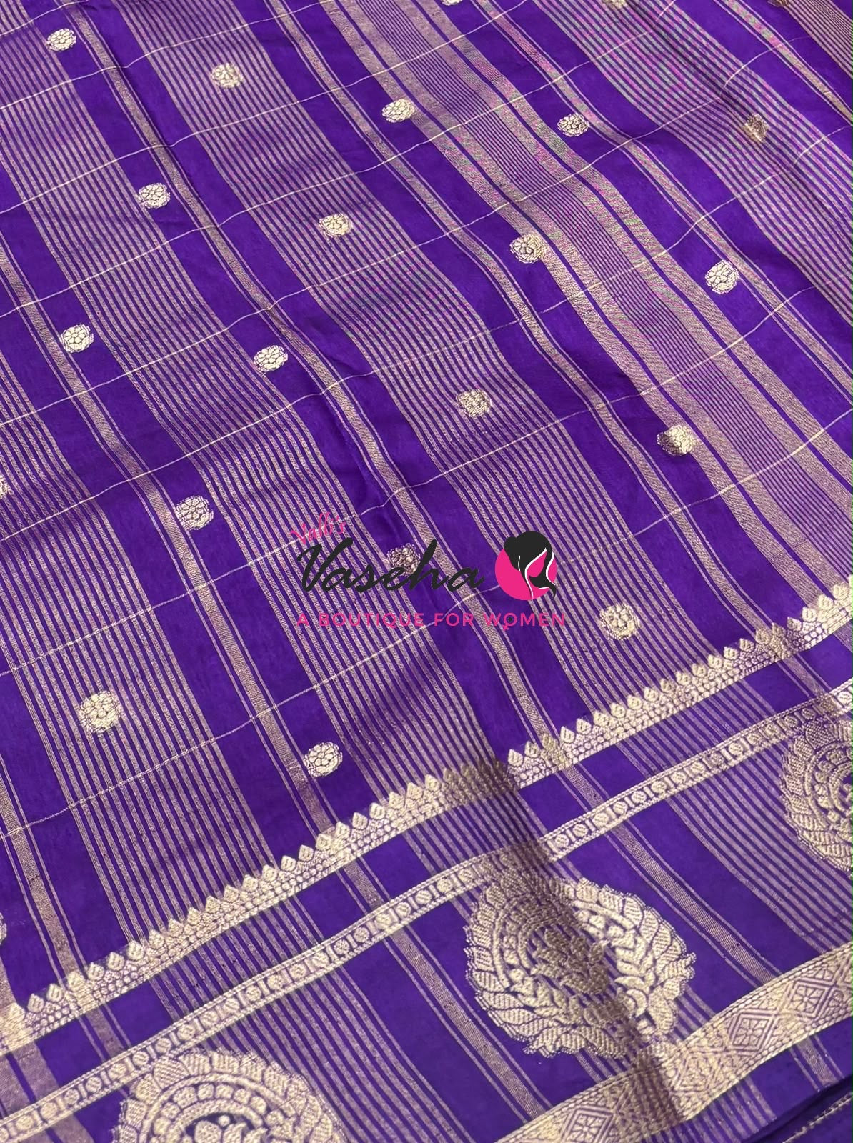 Semi Tussar Silk Saree | Purple Shade |VVSTS060