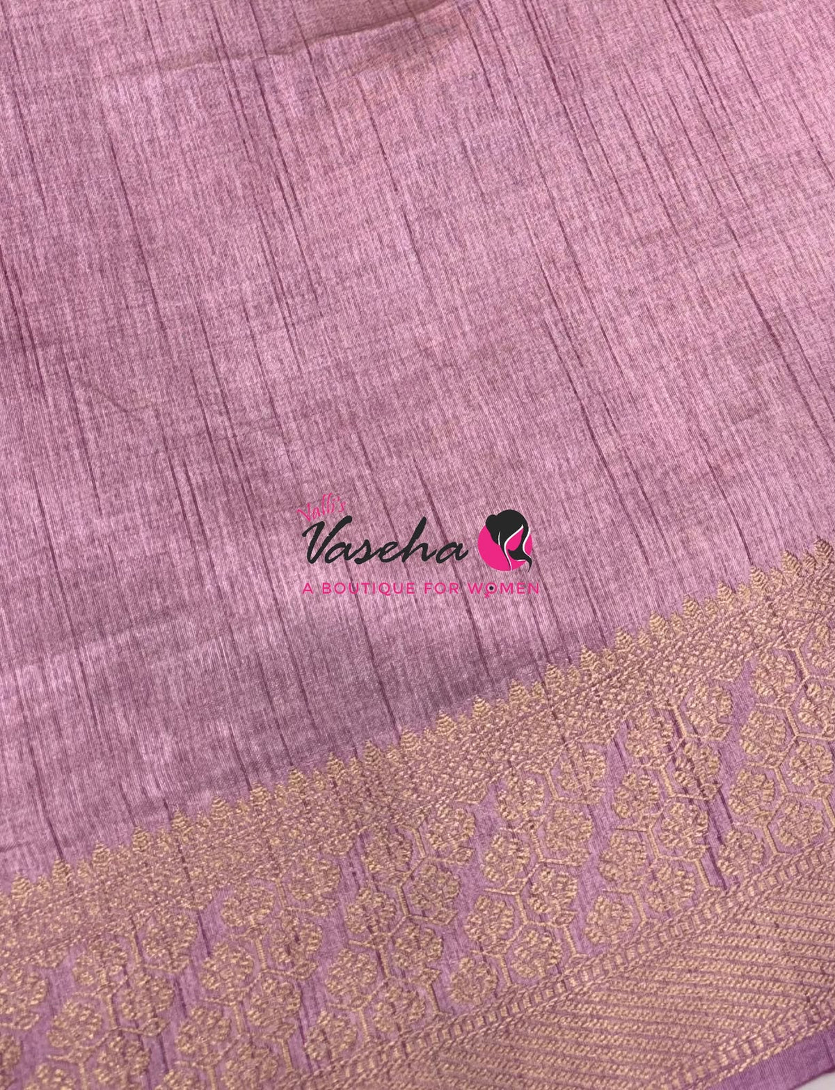 Semi Tussar Silk - Grand Pallu - Light Lavender Shade - VVSTS071