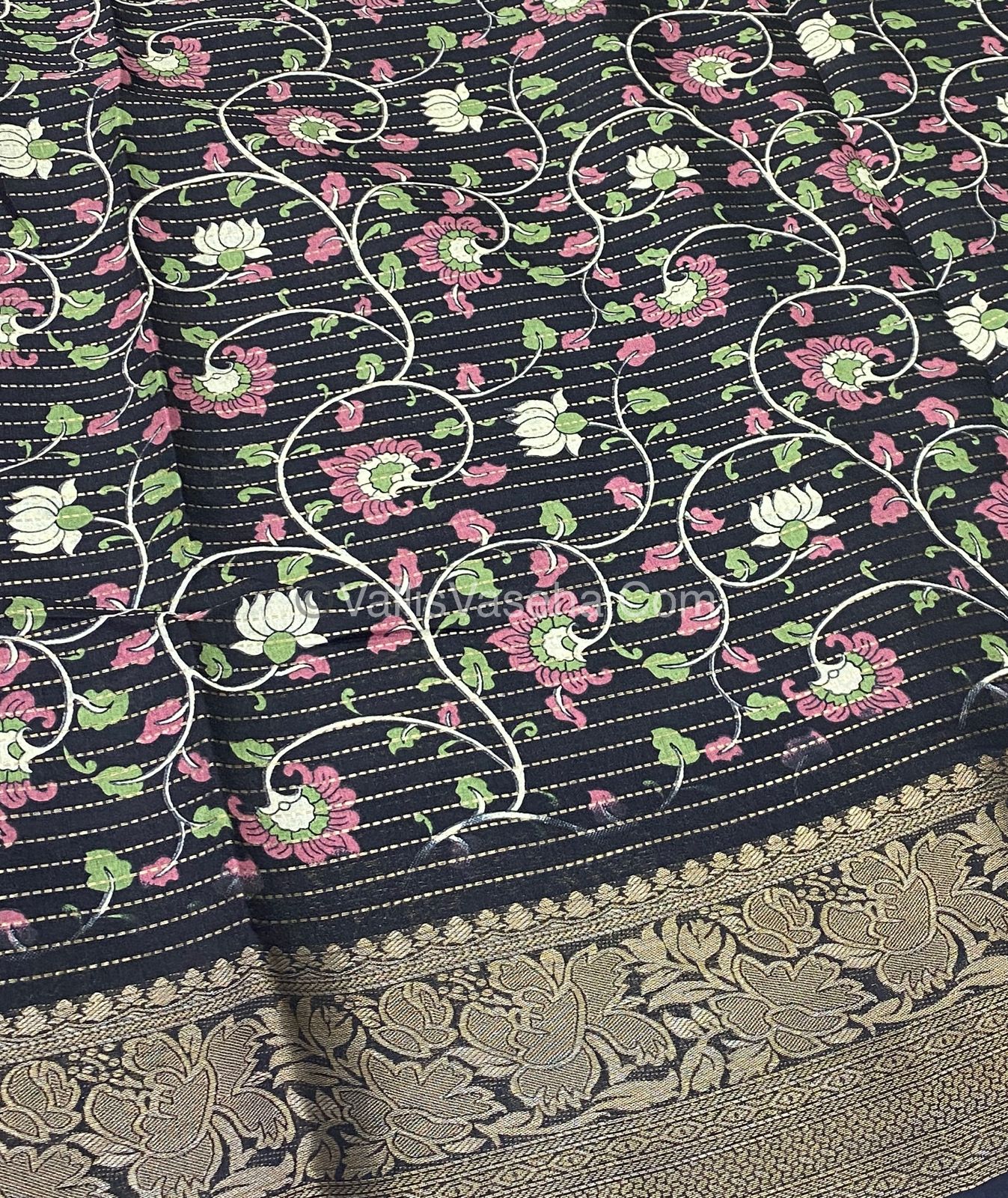 Semi Binny Silk - Vaira Voosi Design and Leaf prints - VVSDS005