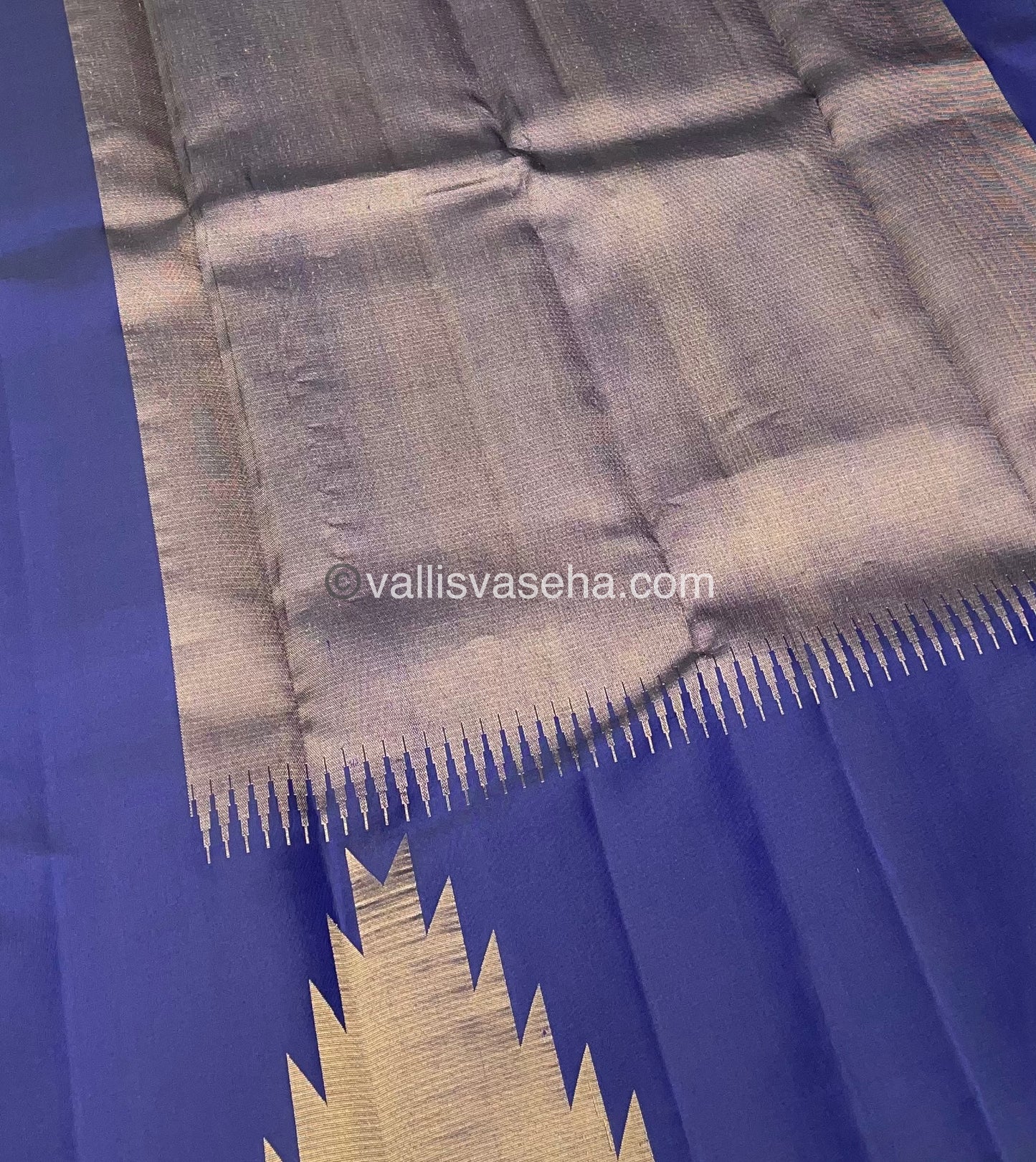 Pure Soft Silk Saree - Jothika Hit design - Navy Blue - VVPSS005