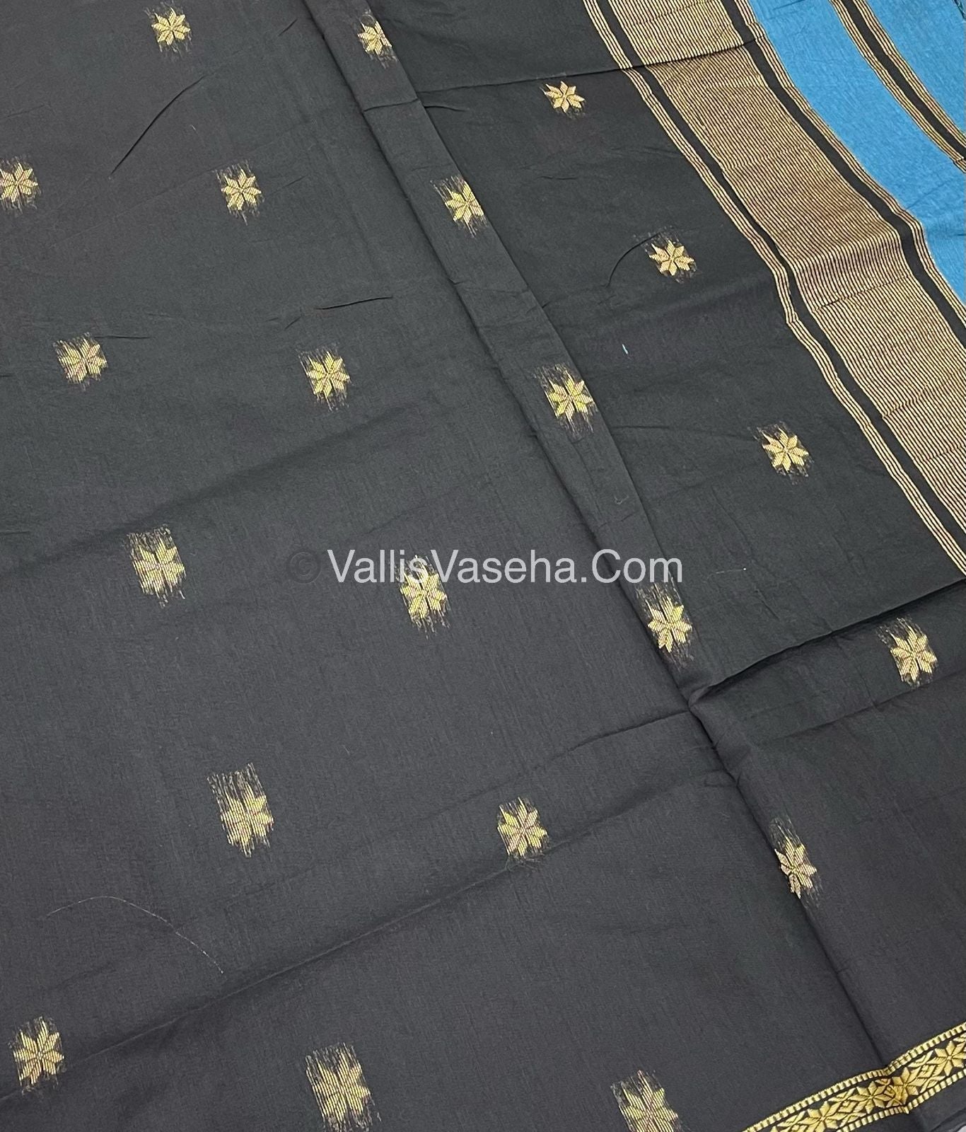 Semi Maheshwari Silk Cotton Saree - VVMSC002