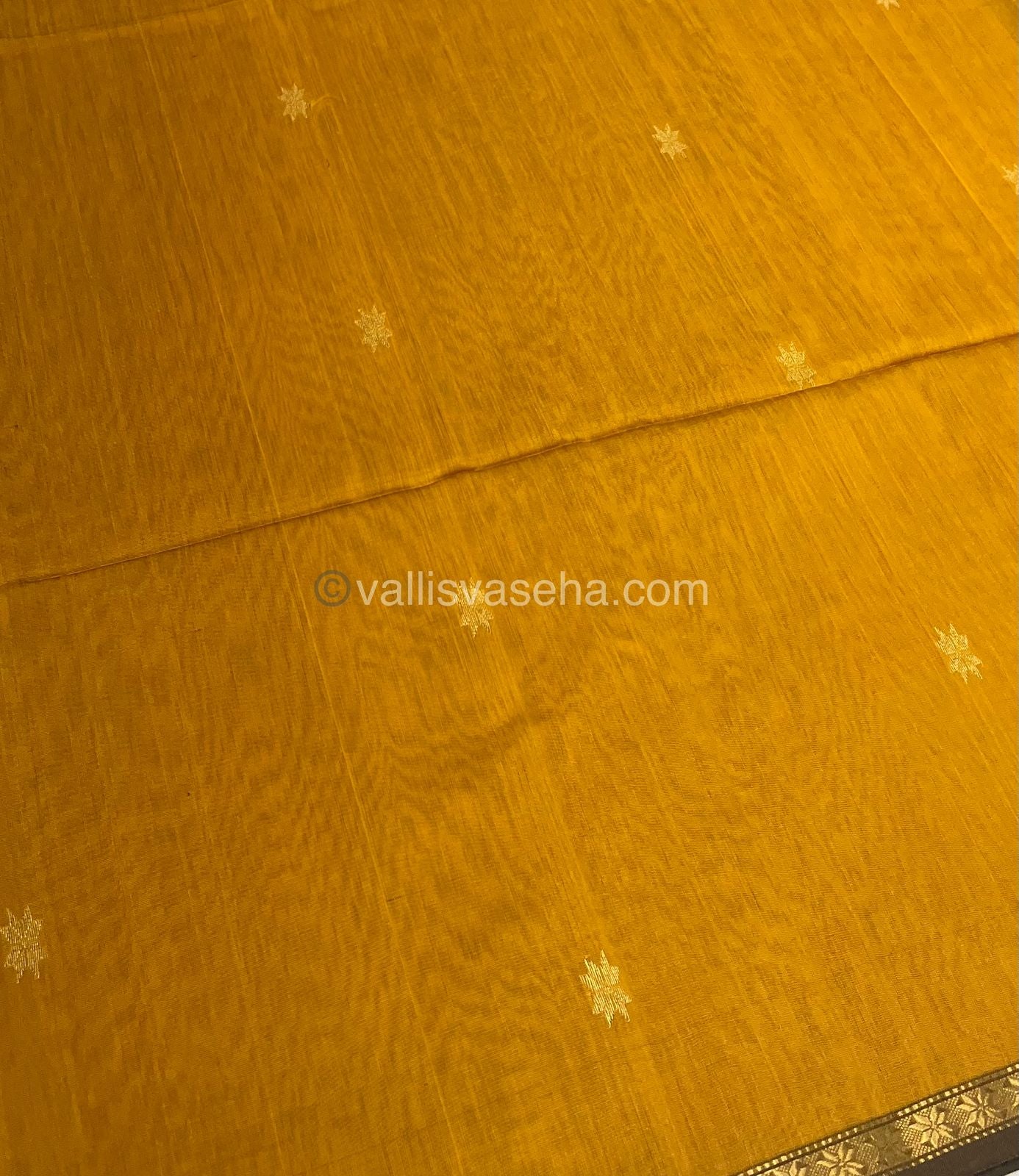 Pure Maheshwari Silk Cotton Saree - Mustard & Purple Color - VVMSC002