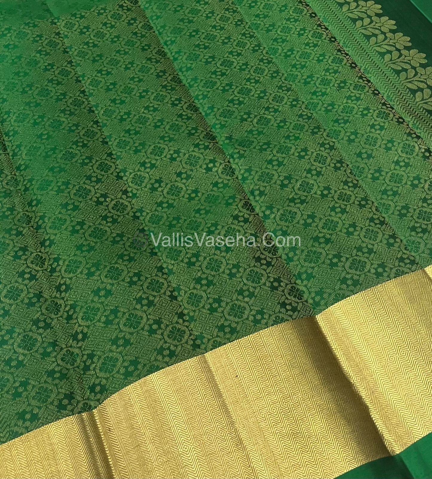 Pure Soft Silk Saree - Lemon Yellow & Green Combo - VVPSS036