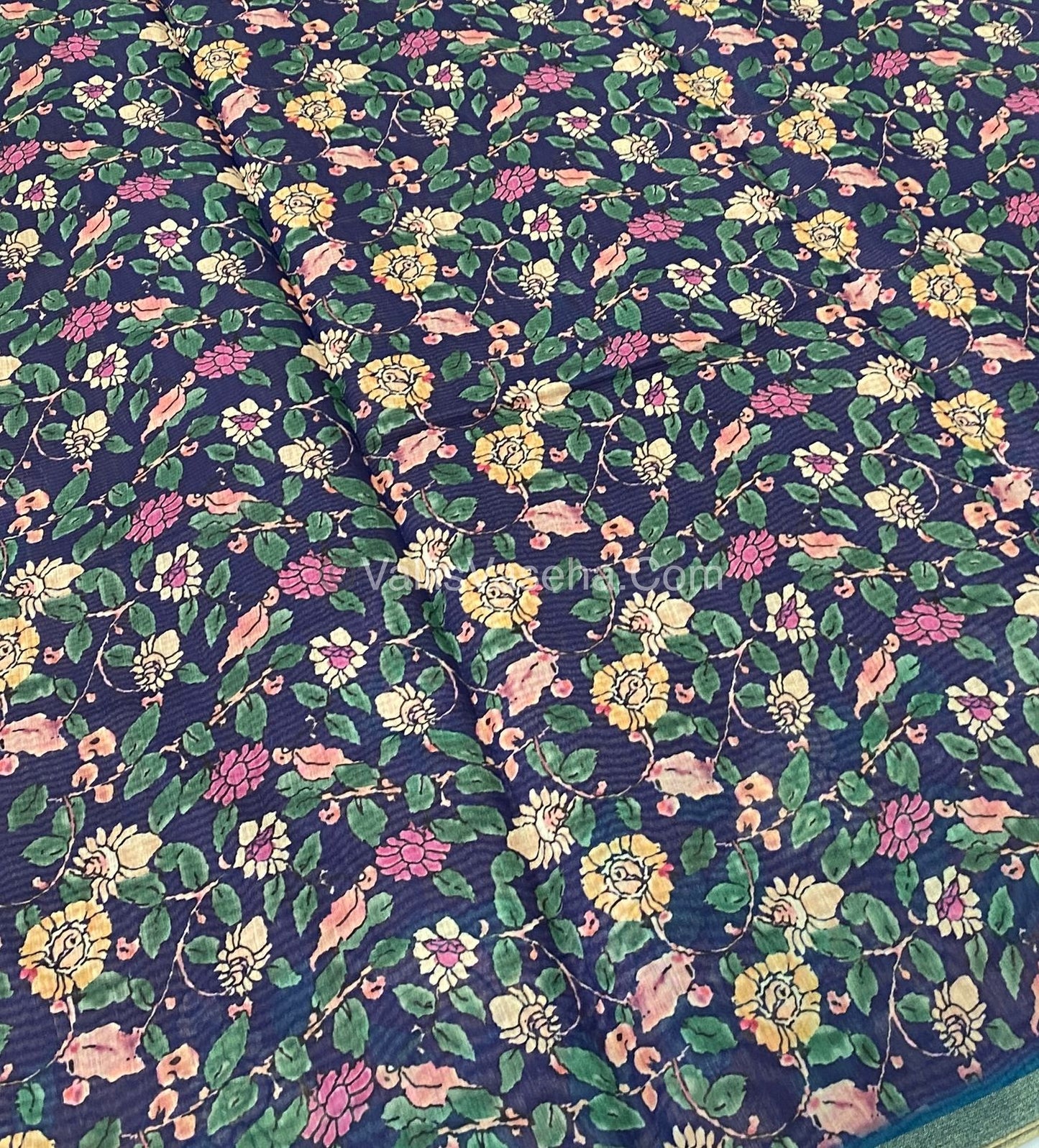 Semi Chanderi Saree - Merunish Brown Shade - VVSCS004