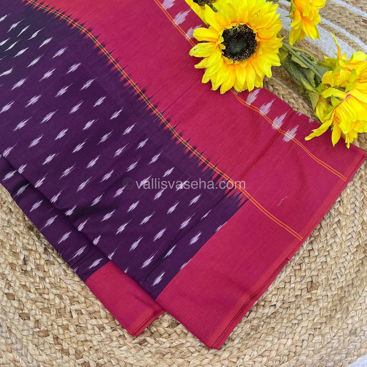 Ikkat Mercerised Cotton Saree - VVIKS001
