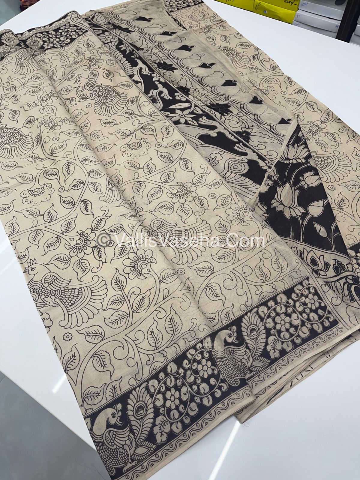 Pure Kalamkari Cotton Saree - VVPKC001