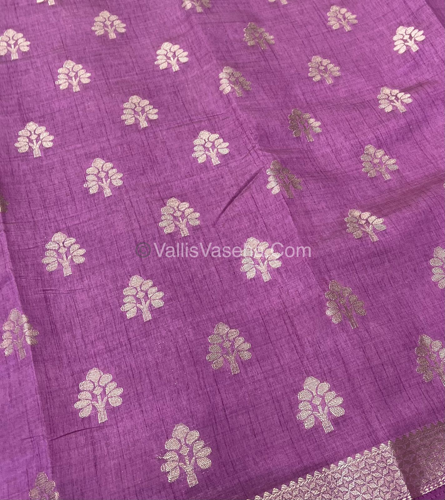 Semi Tussar Silk Saree - Onion Pink Shade - VVSTS009