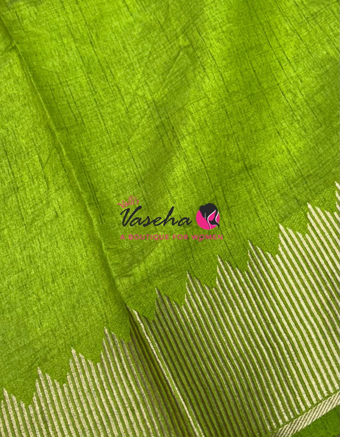 Semi Tussar Silk Saree | Light Green Shade |VVSTS051