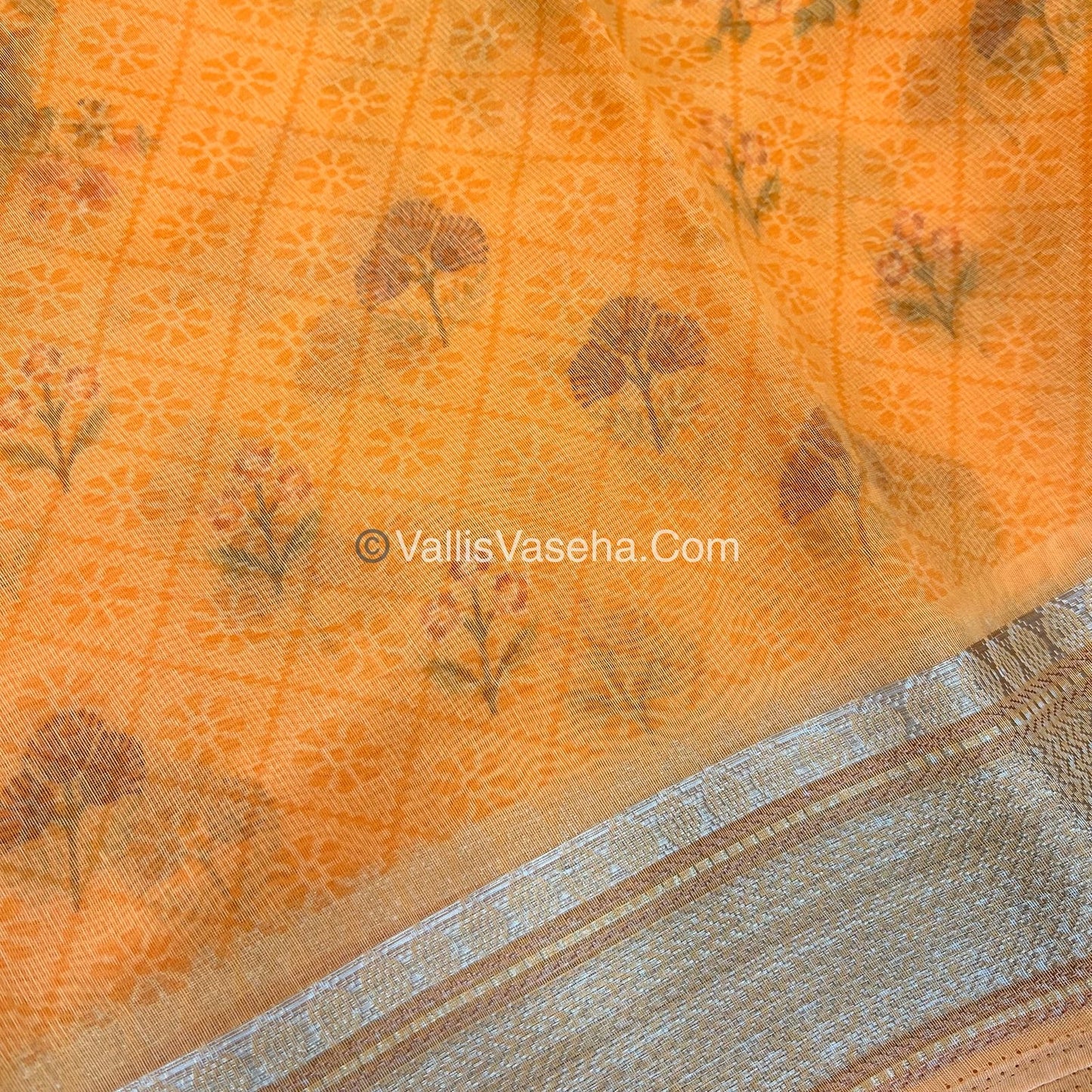 30% less - Offer Saree - Semi Linen Saree - VVDS006