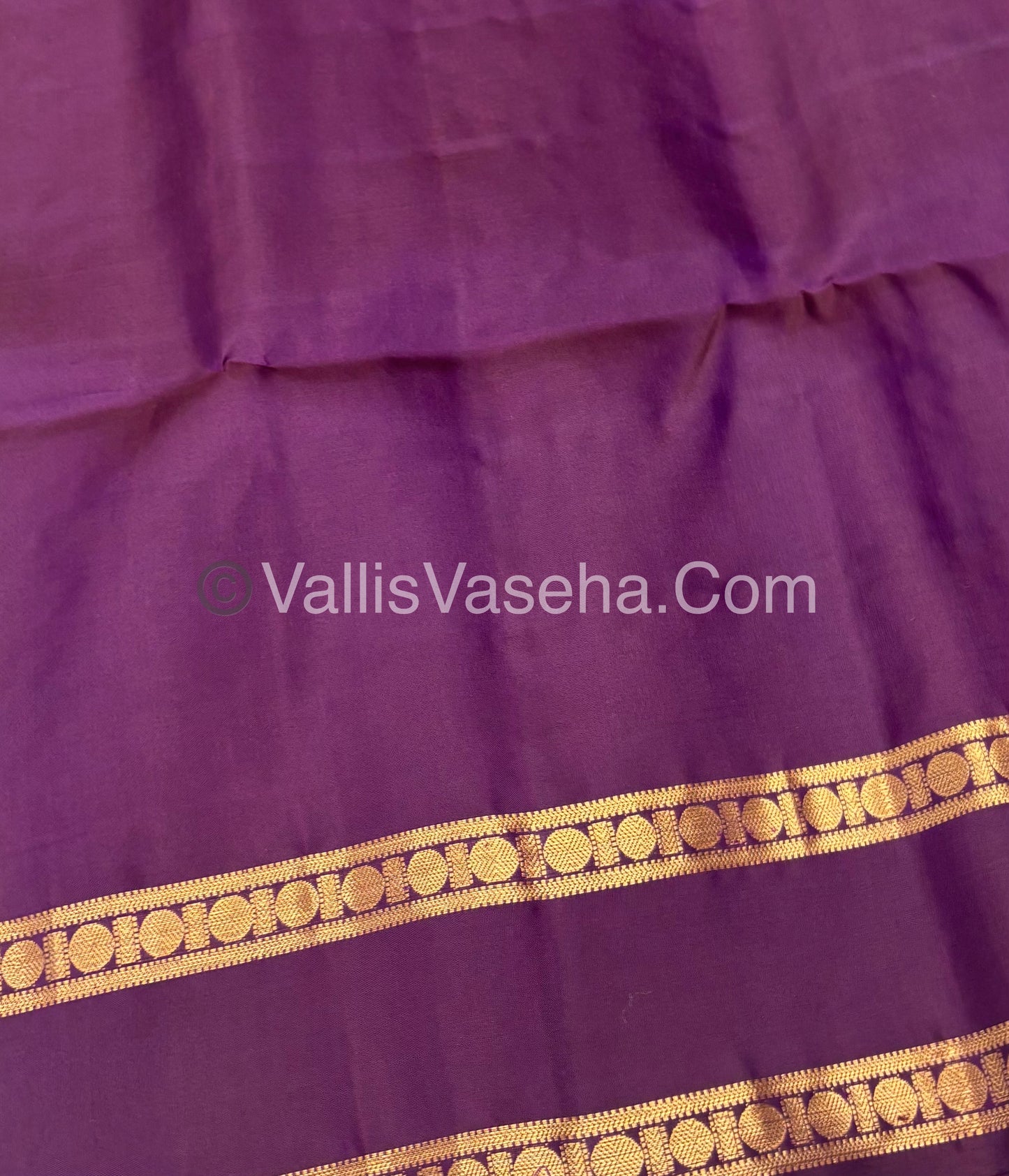 Pure Soft Silk Saree - Retta Petta Border- Mayil & Chakkaram - VVPSS057