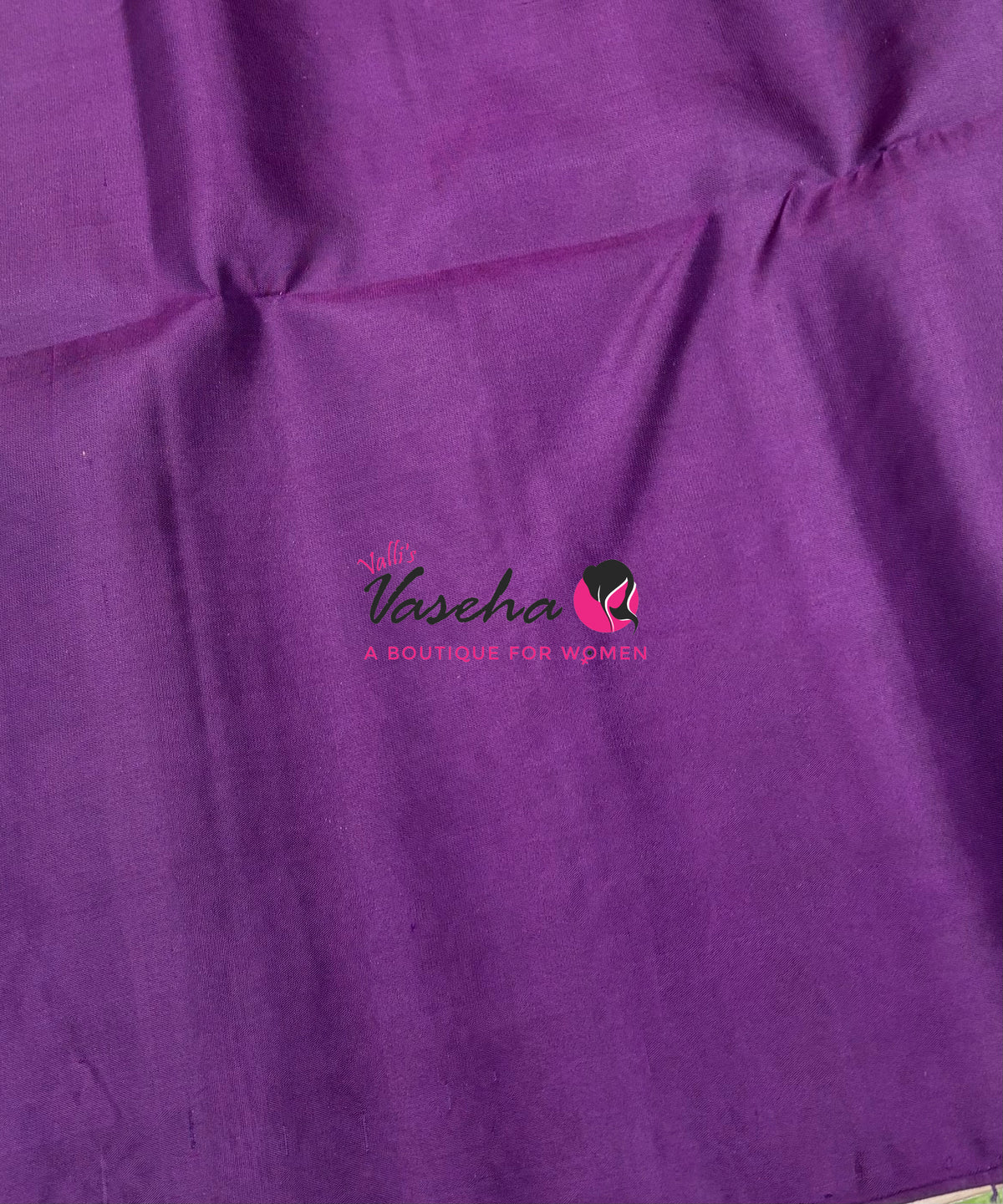 Pure Soft Silk Saree - Border Less - Dual Tone Green & Purple Combo - VVPSS070