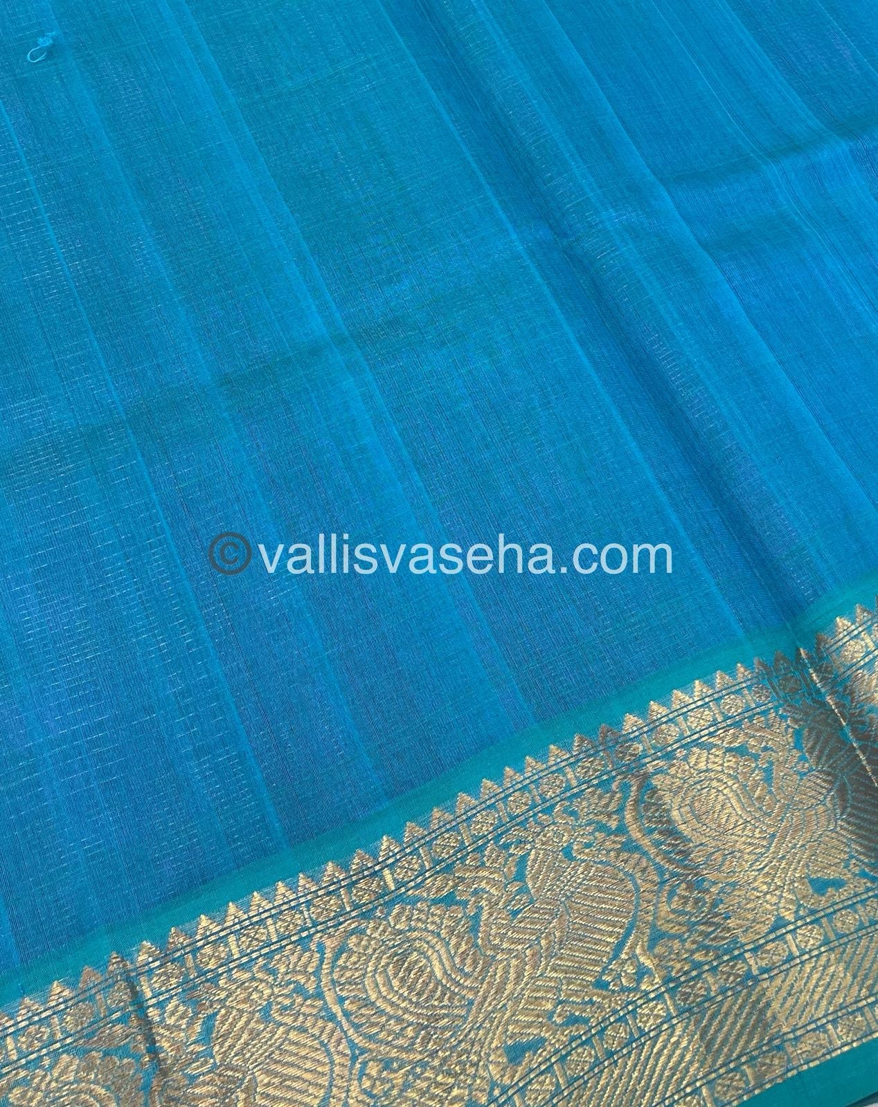 Pure Silk Cotton Saree - Vairavoosi checks - Mayil & Chakkaram - VVMCV002