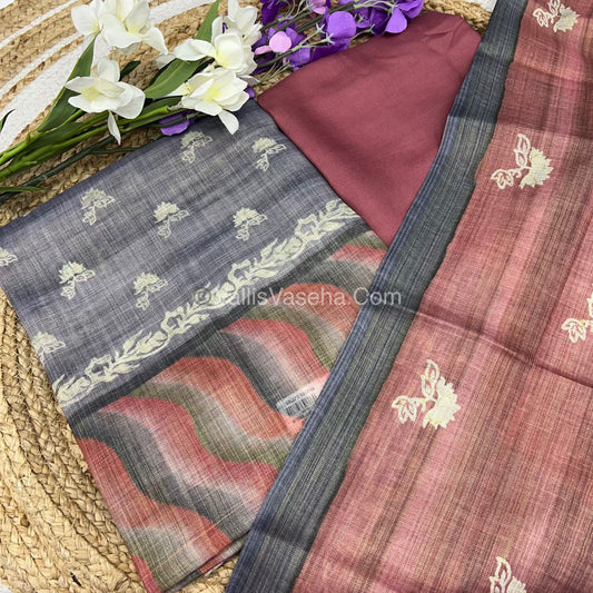Digital Printed Tissue Linen Salwar Material  | VVUSM003