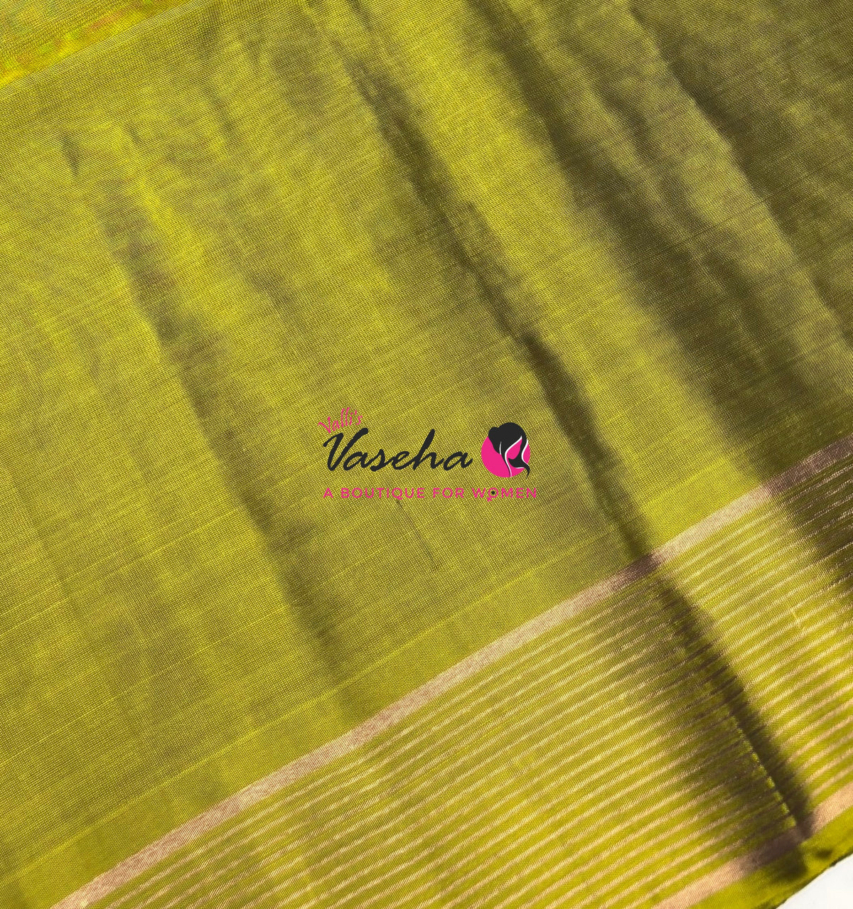 Half Mixed Soft Silk Saree - (1.75 warp)Lavender & Green - VVPSS090