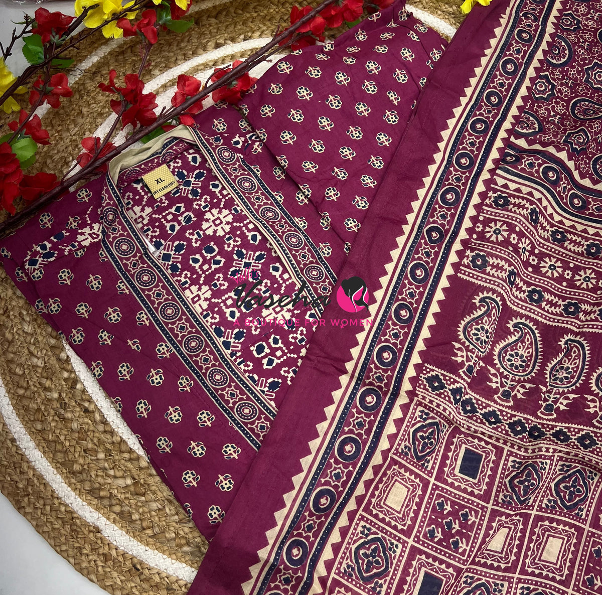 Ready Made | Anarkali Set |Salwar, Kameez & Duppatta(3pc)|Cotton |VVRMS029