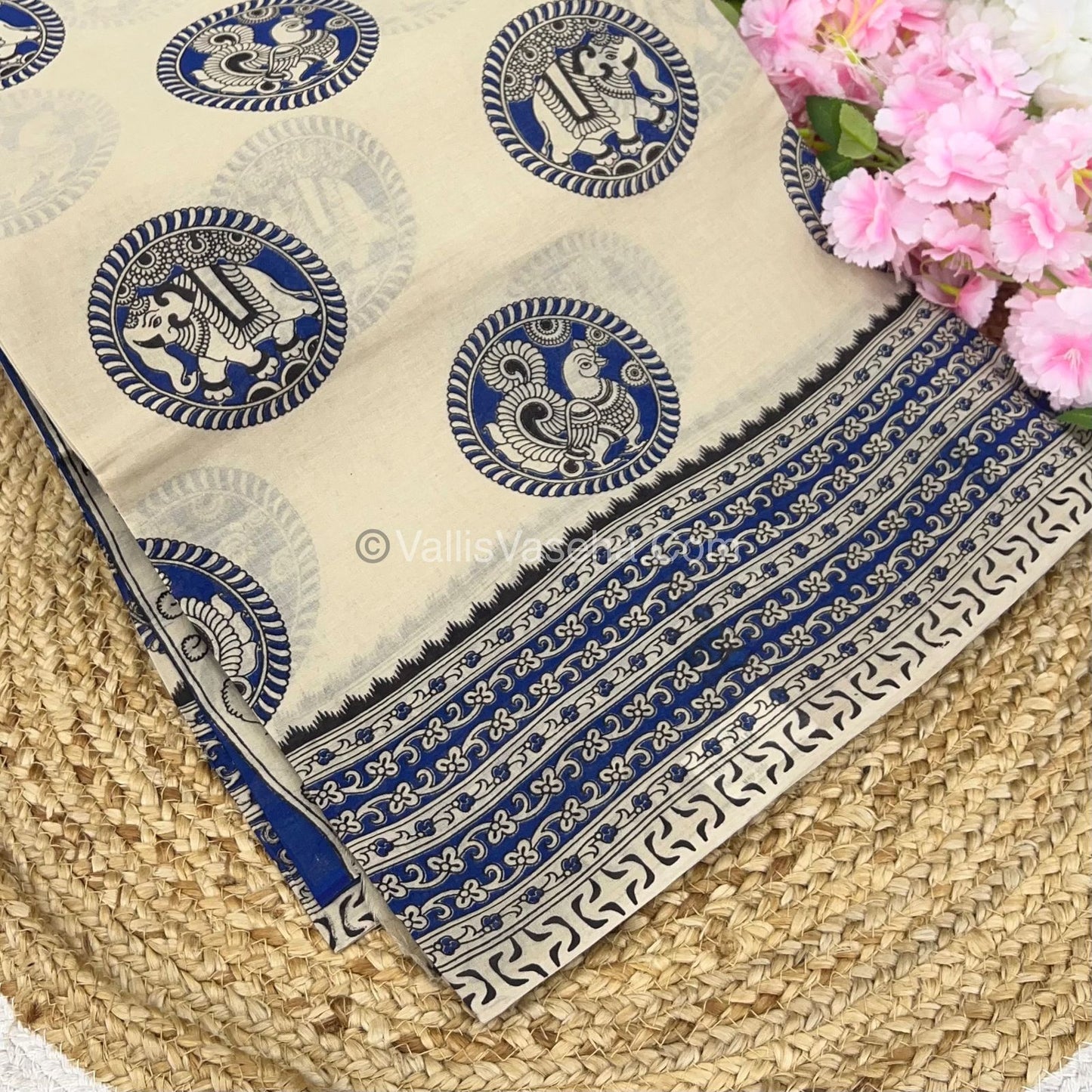 Pure Kalamkari Cotton Saree - VVPKC002
