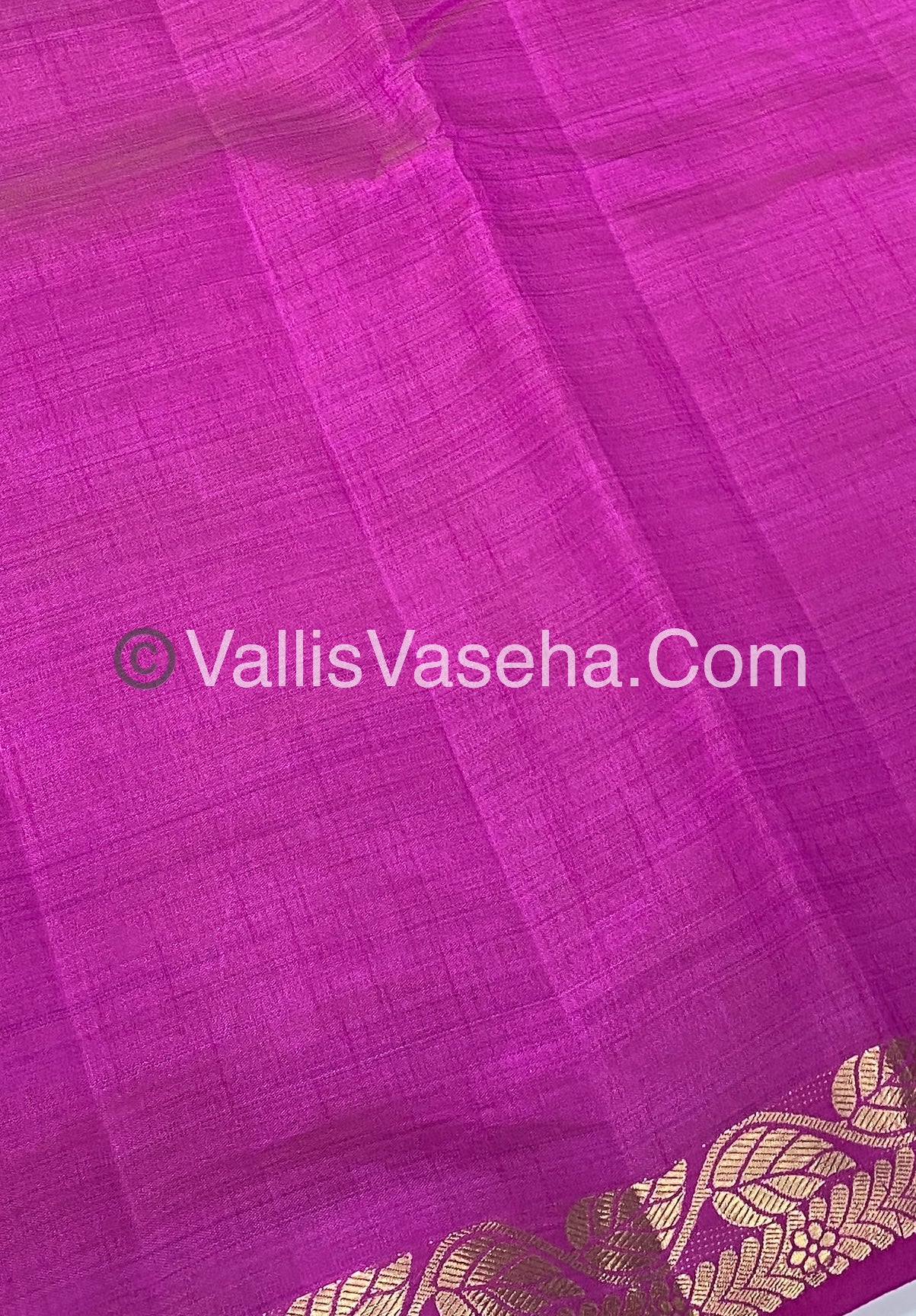 Semi Tussar Silk - Dark Pink Shade - VVSTS003