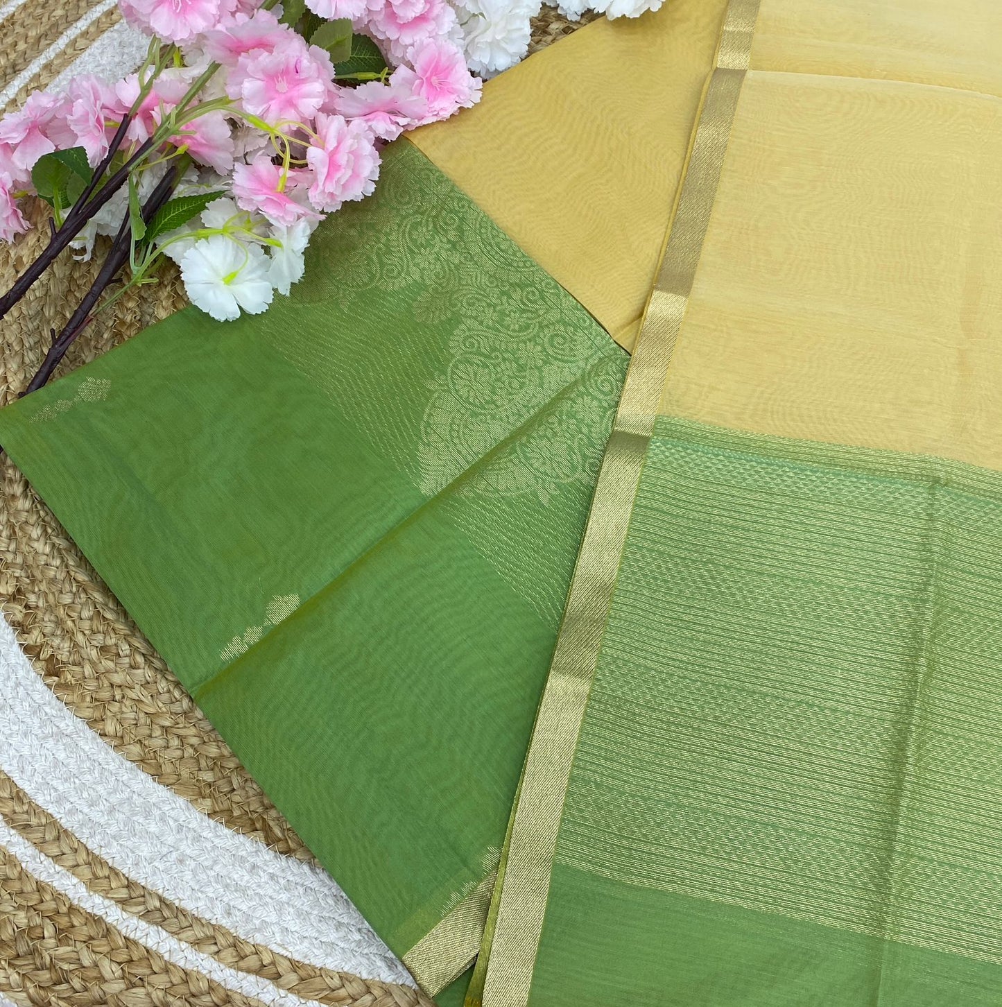 Unstitched Salwar Material -Silk Cotton - VVUSM006