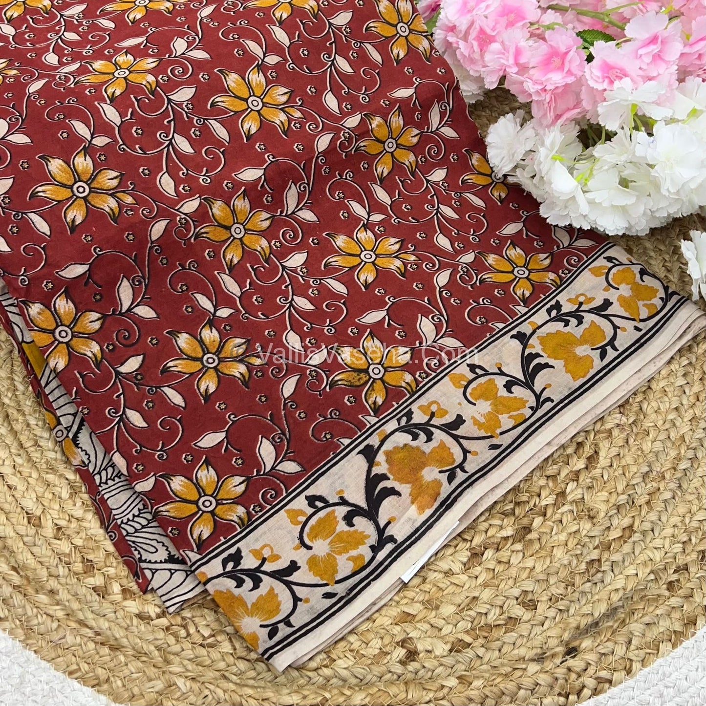 Pure Kalamkari Cotton Saree - VVPKC002