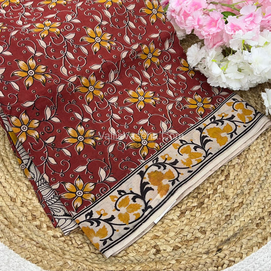 Pure Kalamkari Cotton Saree - VVPKC002