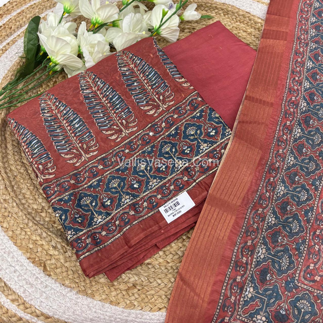 Chanderi Salwar Material | VVUSM020