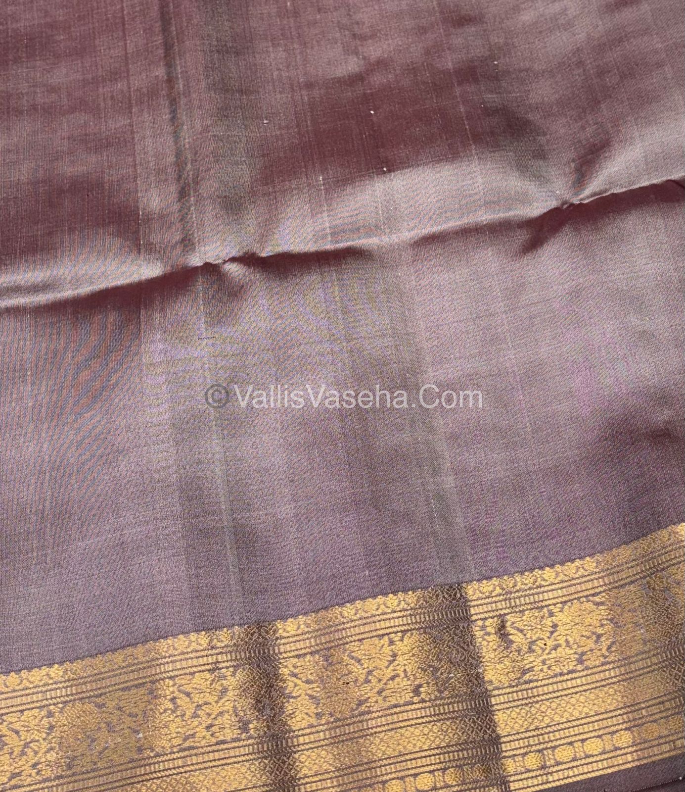Pure Soft Silk Saree - Kanchi Border - Pink & Grey Combo - VVPSS046