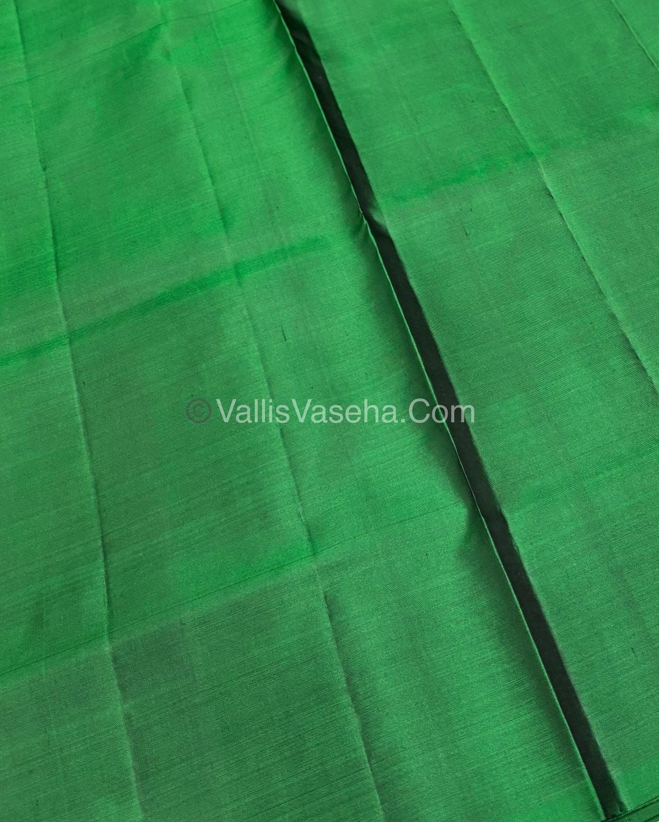 Pure Soft Silk Saree - (Merry-Go-Round Design ) - Light Yellowish Green with Green Shade - VVPSS059