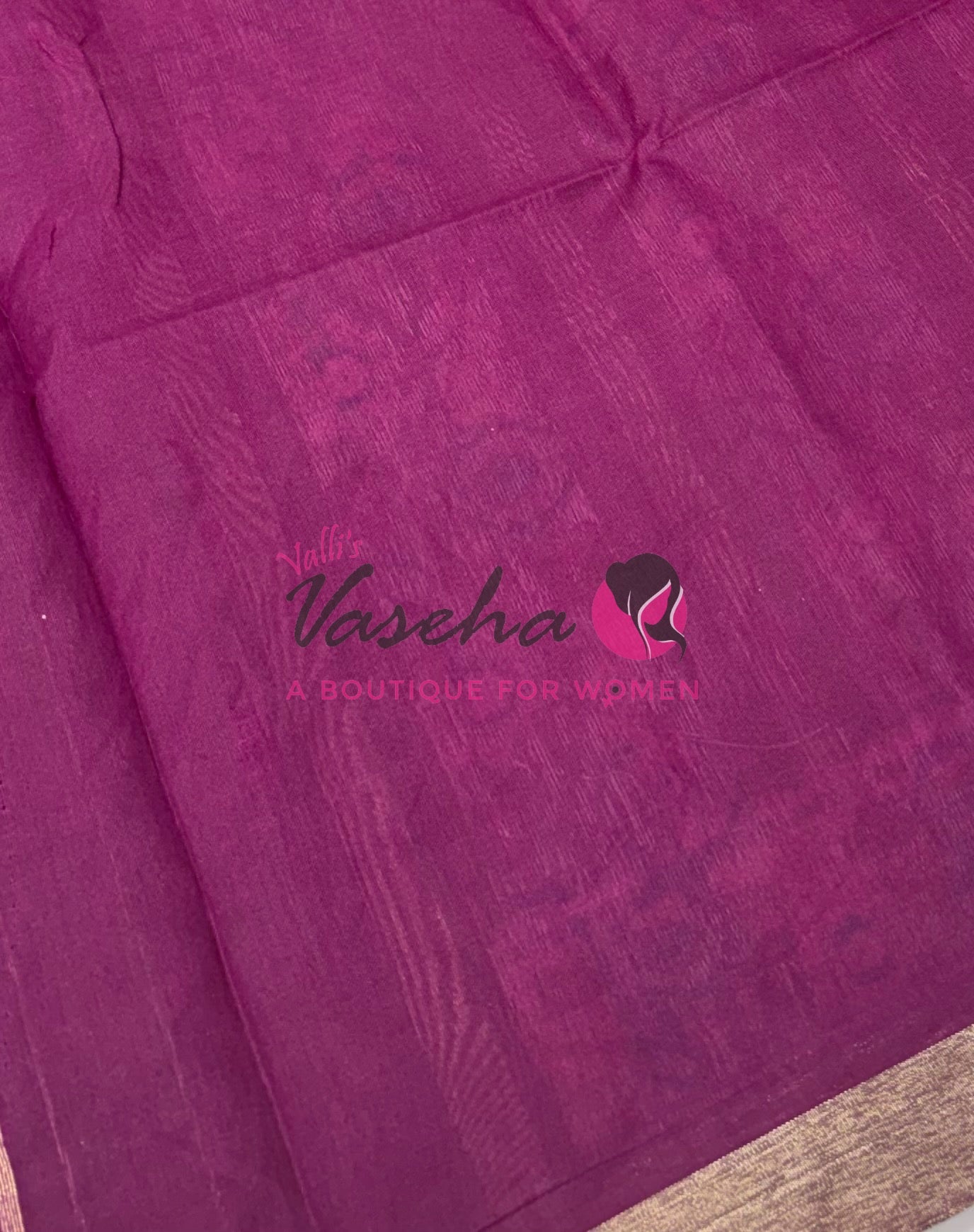 Semi Raw Silk - Pink With Purple Shade - VVRS009