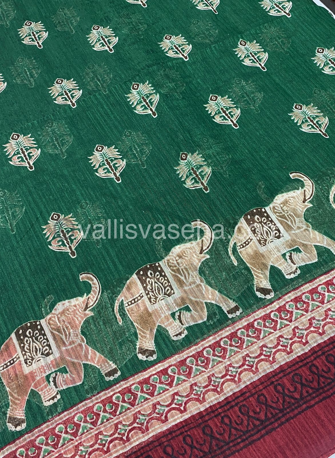 Jute Mixed Cotton Saree | VVJCS001