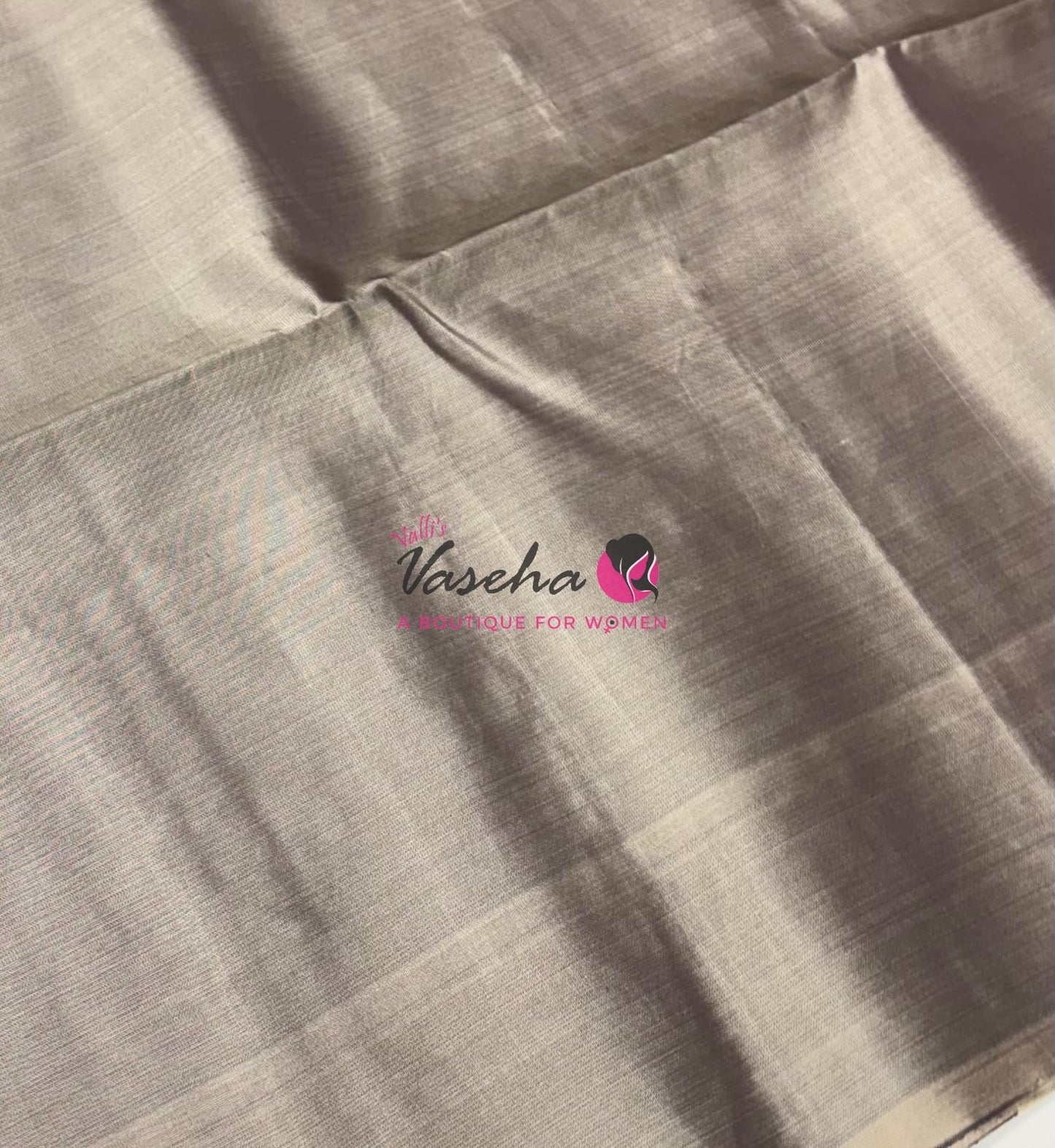Pure Soft Silk Saree - (1.75 Warp) Kolam Design - Shade Of Brown & Grey Shade - VVPSS074