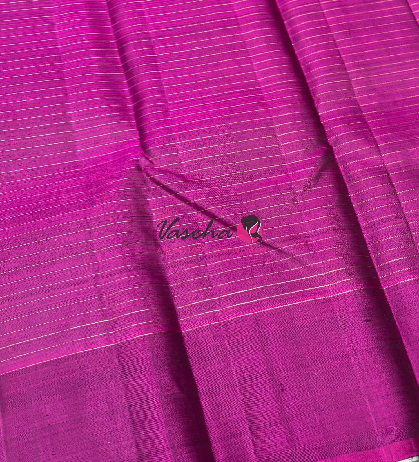 Pure Kanchipuram Silk Saree - Green & Purplish Pink Combo - VVPS075