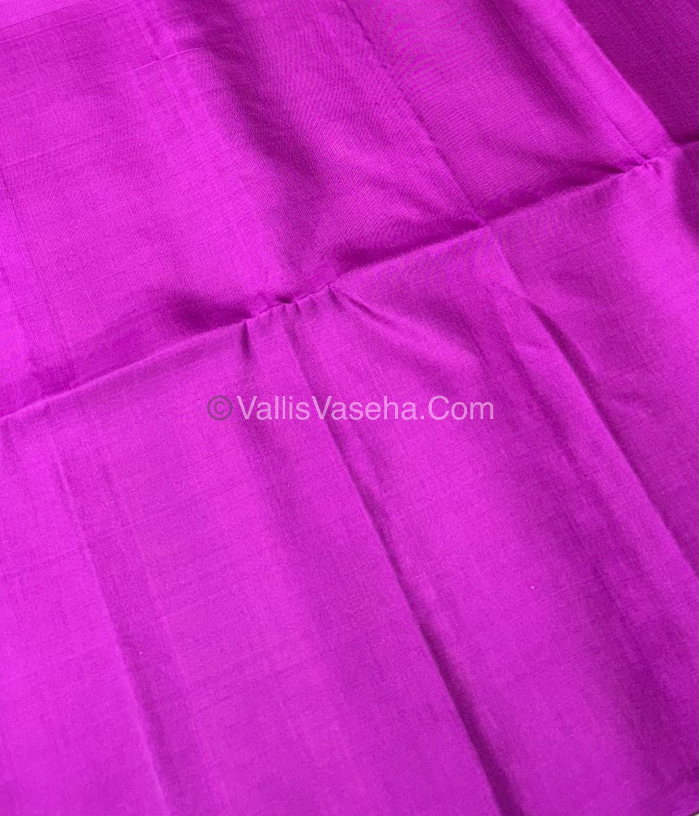Pure Soft Silk Saree - Yellow & Pink Purple Shade - VVPSS055