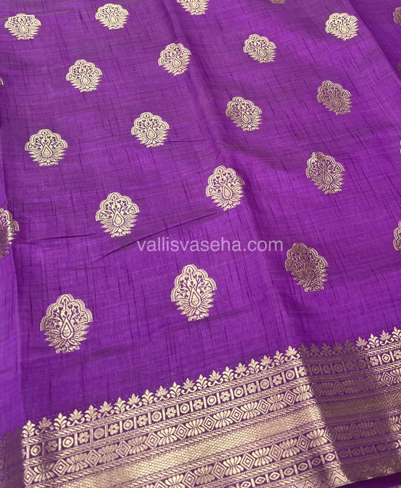 Semi Tussar Silk Saree - Purple Shade - VVSTS008