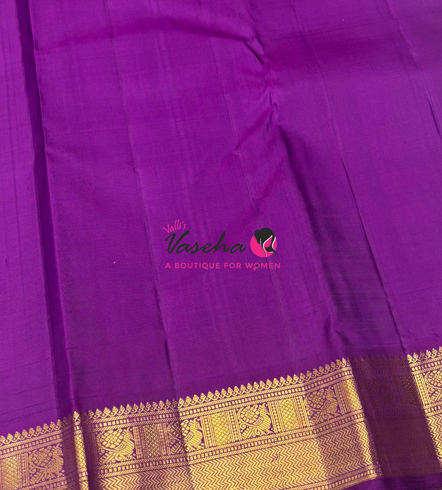 Pure Vintage Korvai Kanchipuram Silk Saree - Light Blue & Purple Combo - VVPS072