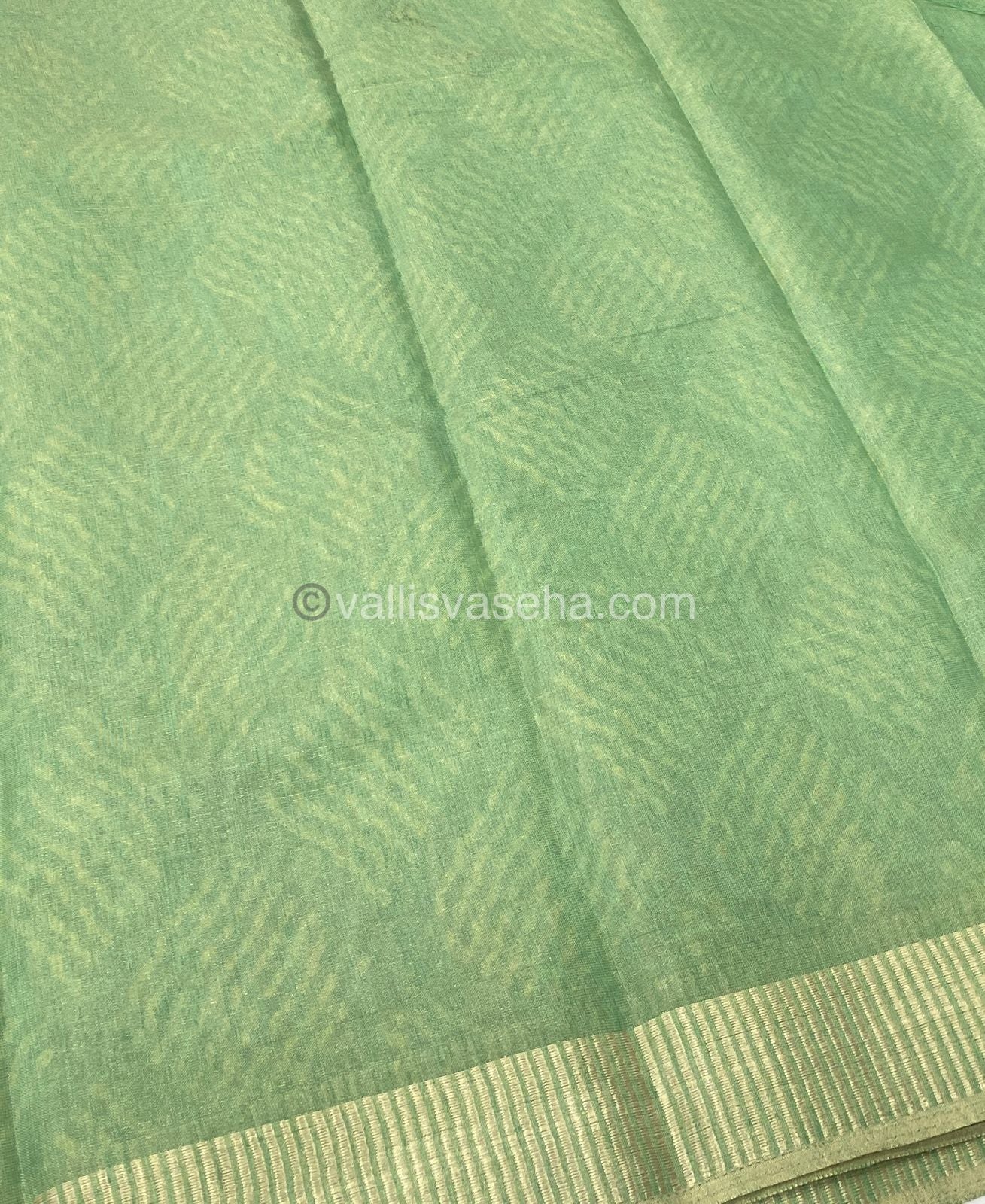 Semi Tussar Silk - Light Green Shade - VVSTS007
