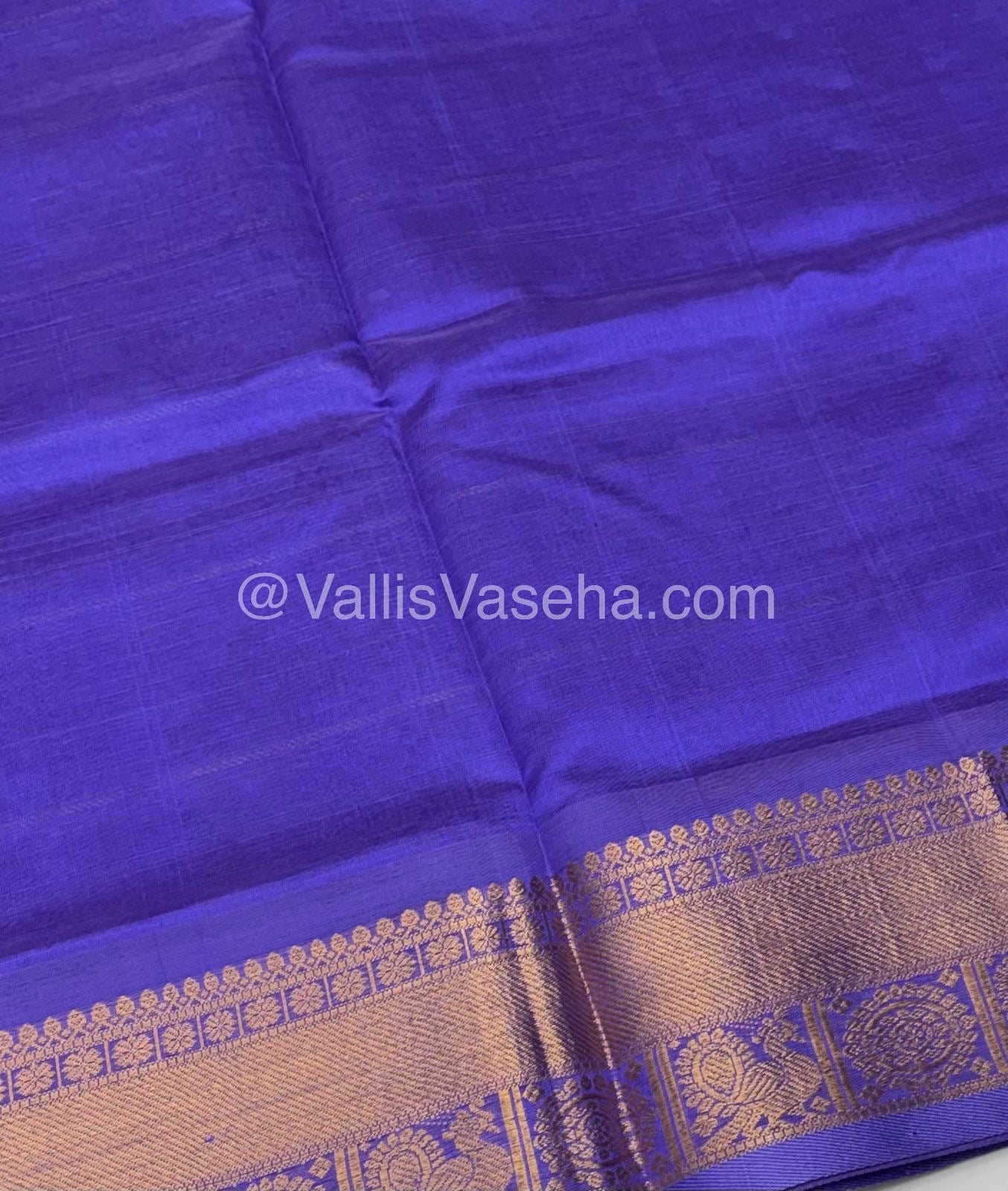 Pure Silk Cotton Saree - Mayil & Chakkaram Design - Lavender - VVMC001