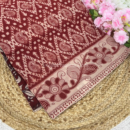 Pure Kalamkari Cotton Saree - VVPKC002