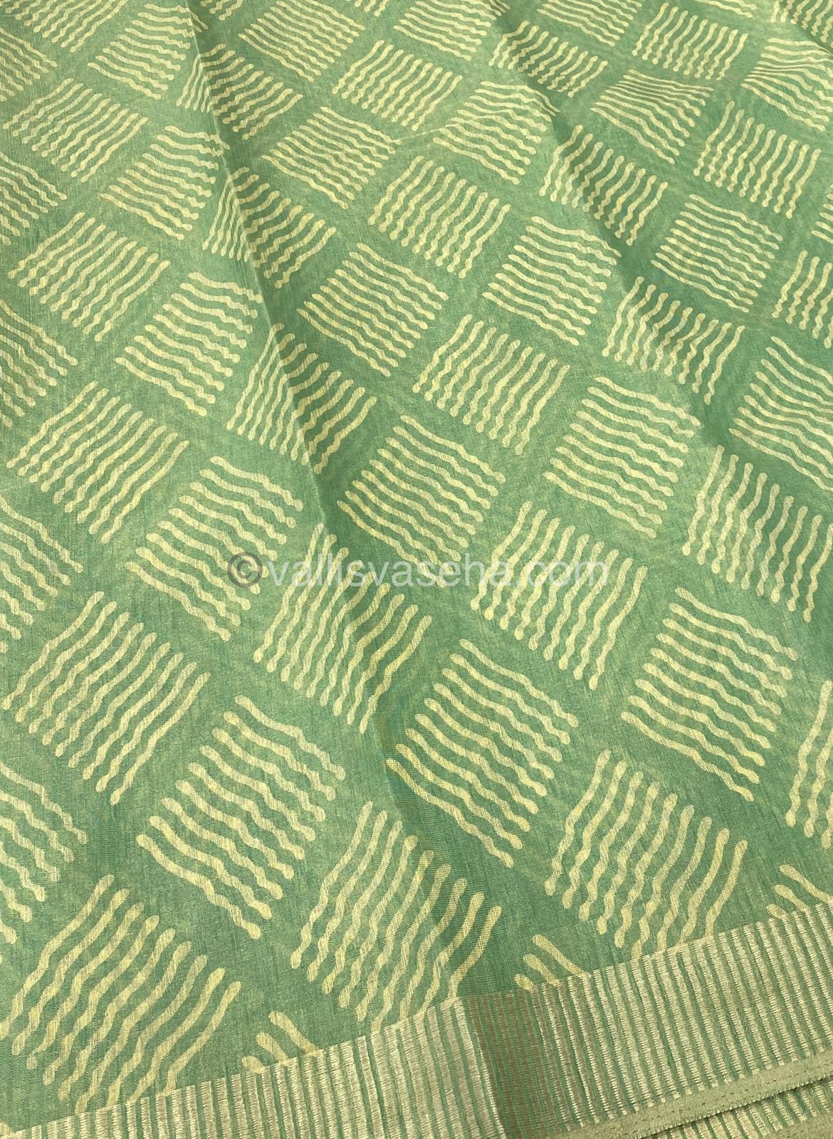 Semi Tussar Silk - Light Green Shade - VVSTS007