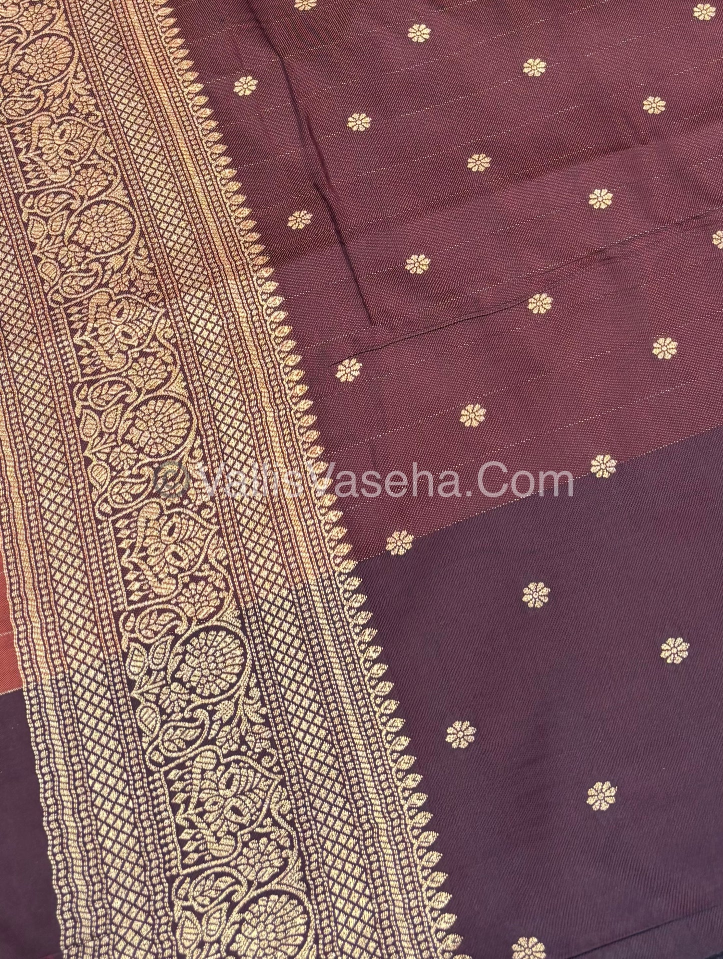 Semi Soft Silk - Rust Orange With Wine Brown Shade -VVSSS022