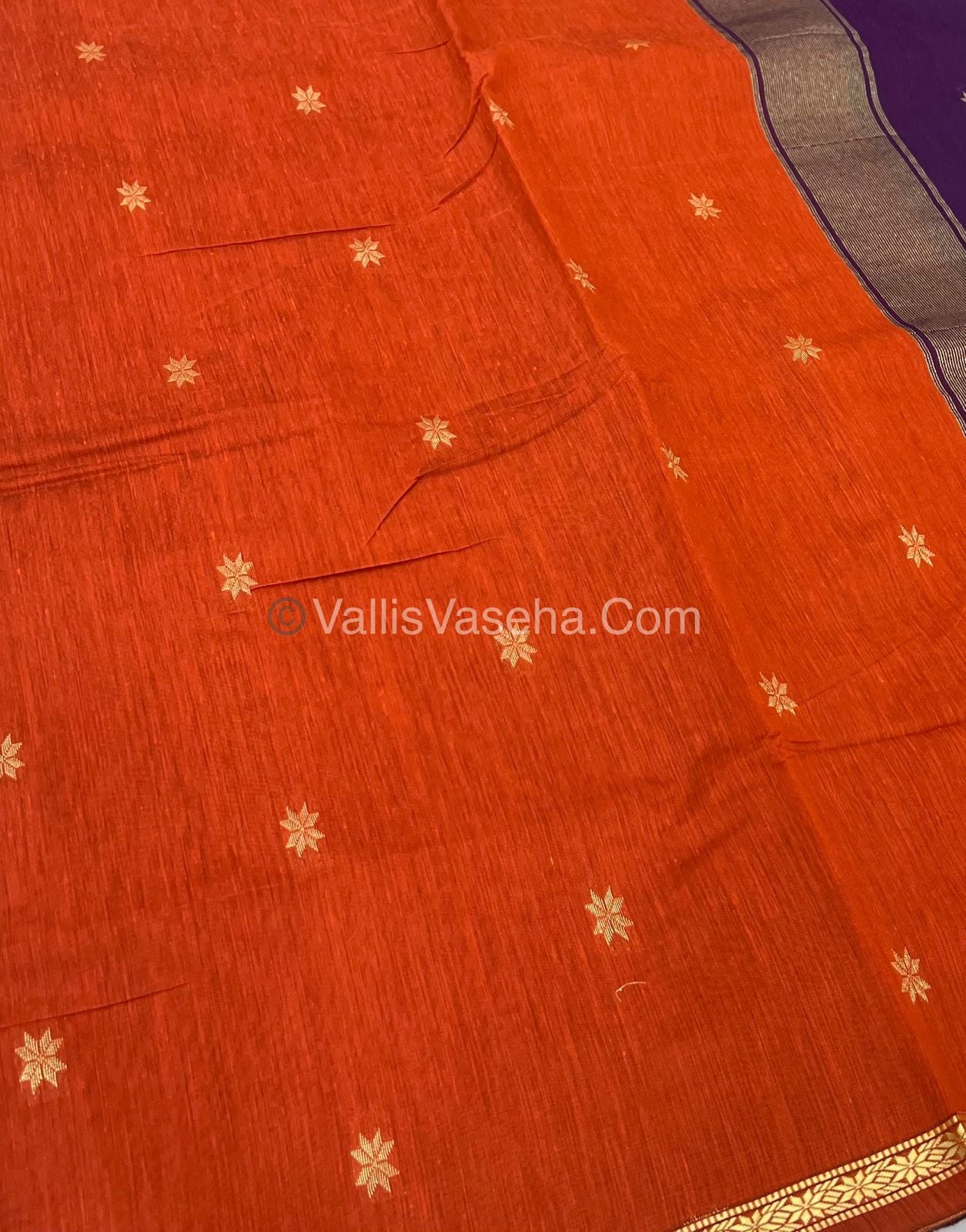 Semi Maheshwari Silk Cotton Saree - VVMSC002