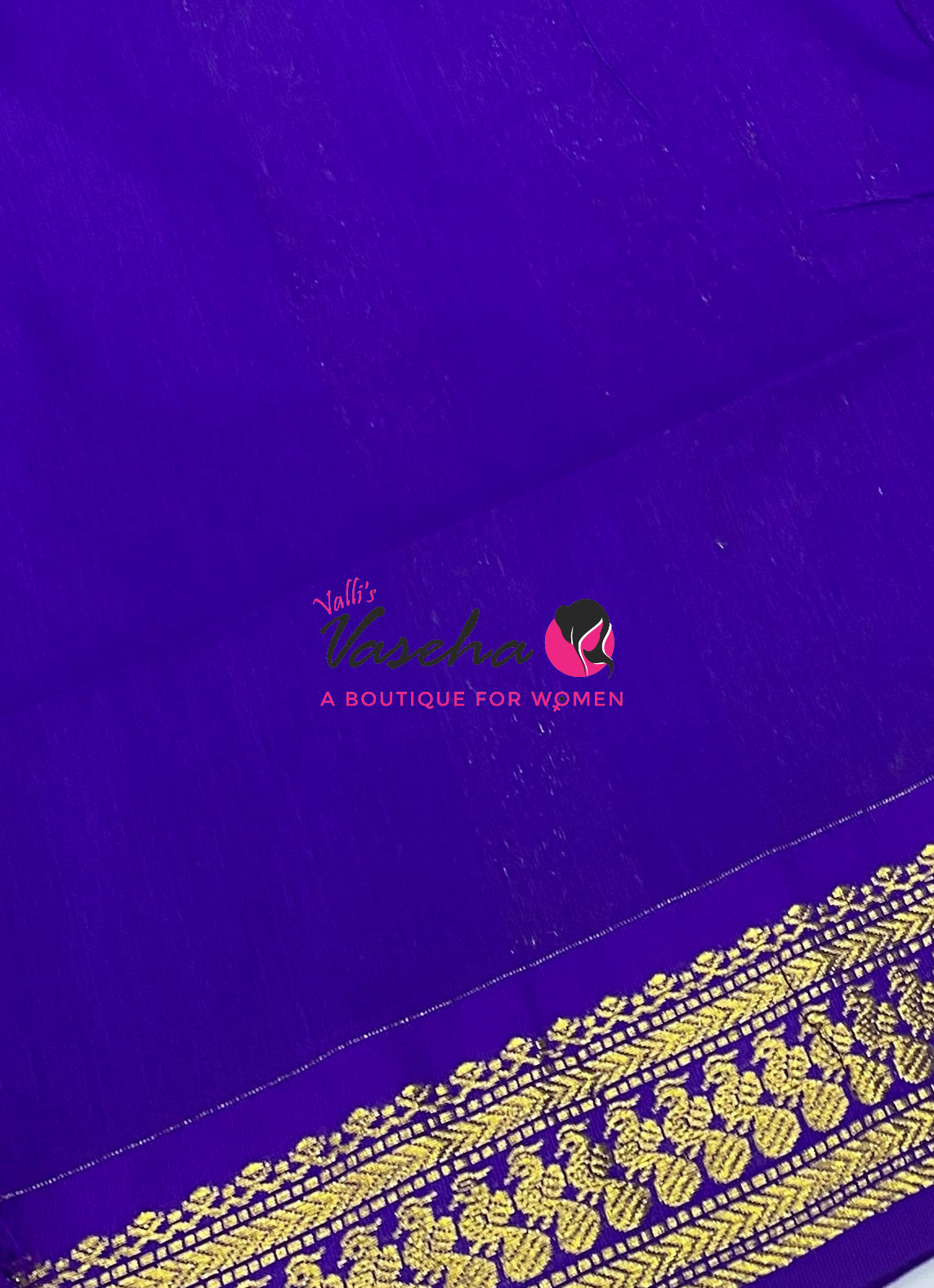Kalyani Cotton Saree - Lavender With Blue Shade - VVKC002
