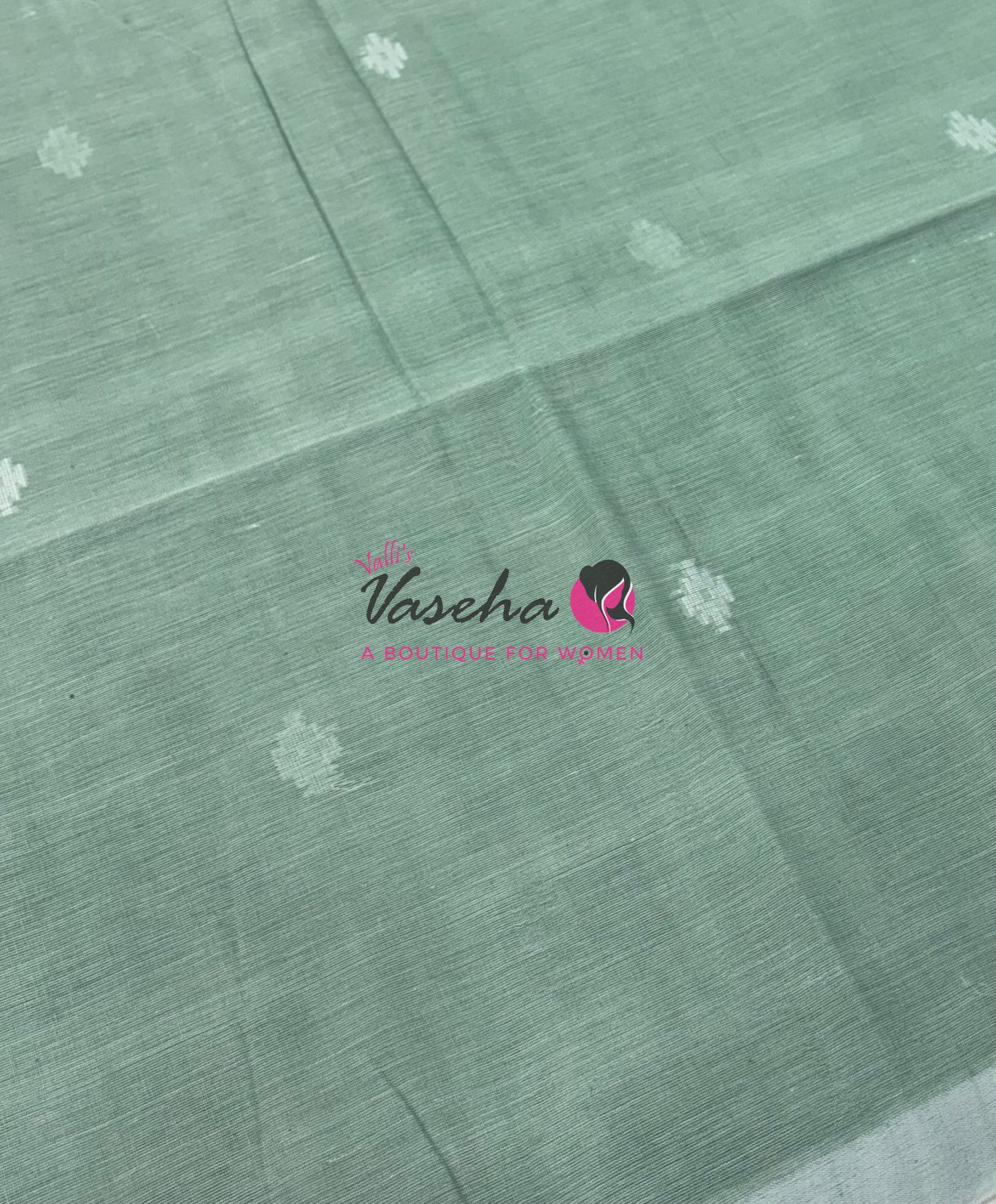 Bengal Kaddhi Cotton Saree | VVBKC002 | Pistal Green Shade