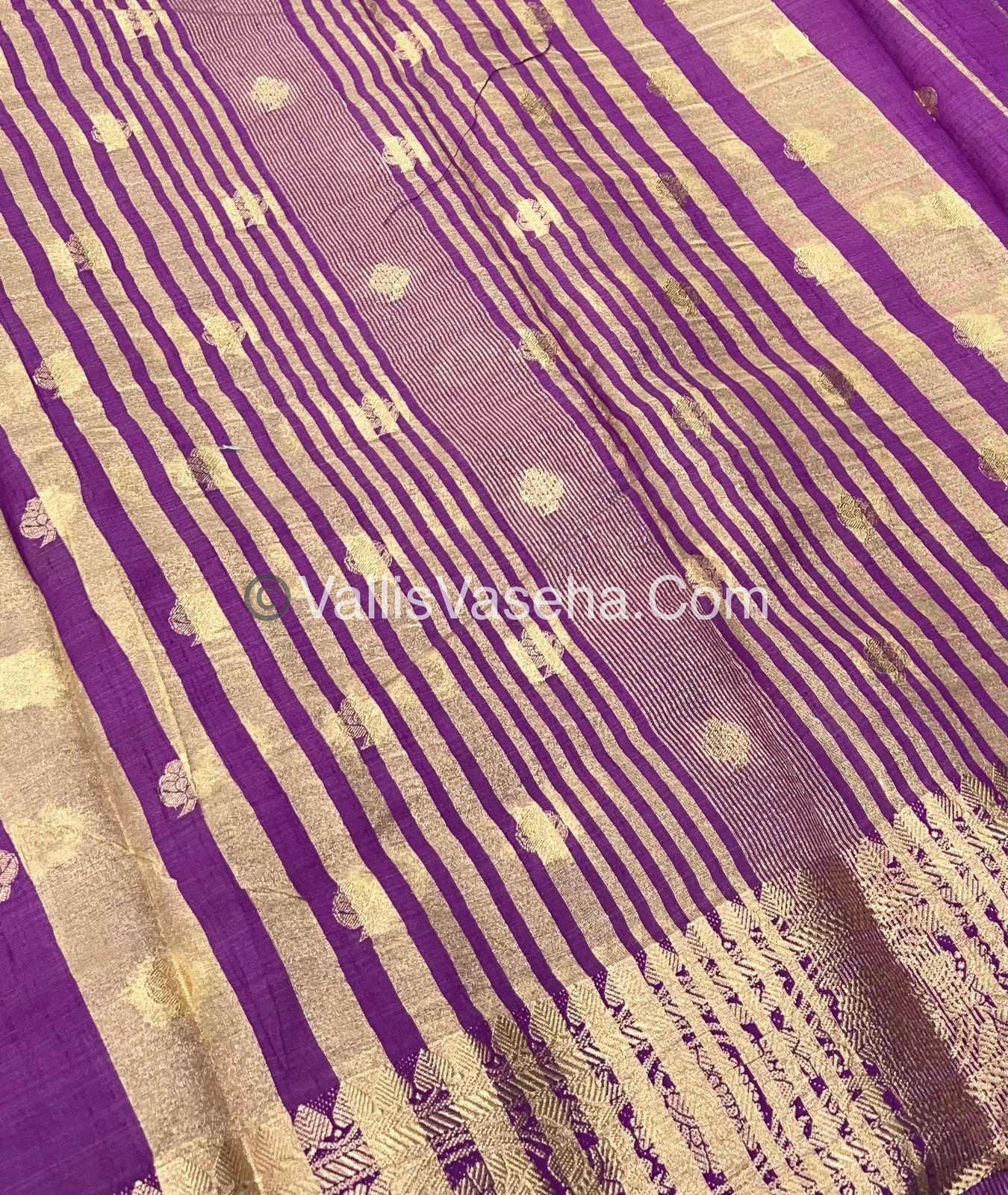 Semi Tussar Silk - Purple Shade - VVSTS024