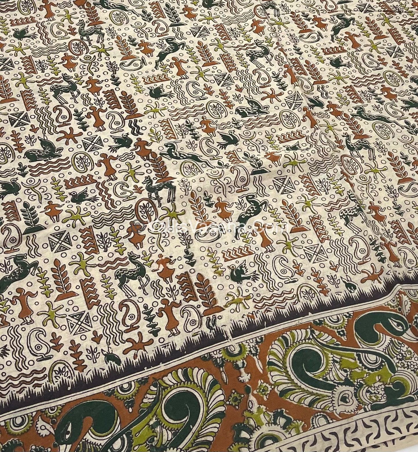 Pure Kalamkari Cotton Saree - VVPKC001