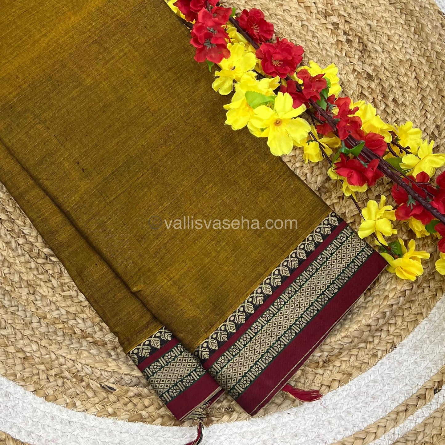 Narayanapet Mercerised Cotton Saree - VVNMC001
