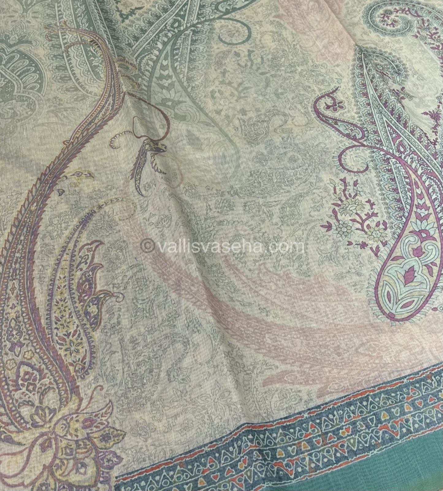 Semi Chanderi Saree - Digital Printed - VVSCD001