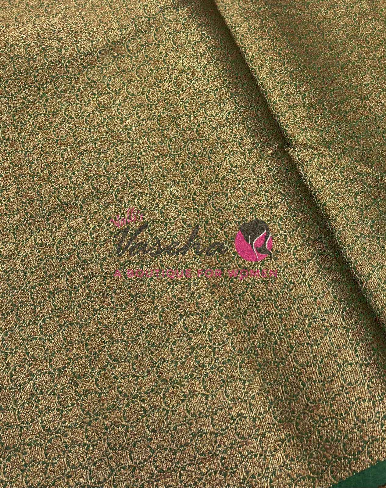Bamboo Silk Saree- Yellow with Green Shade - VVBSS015