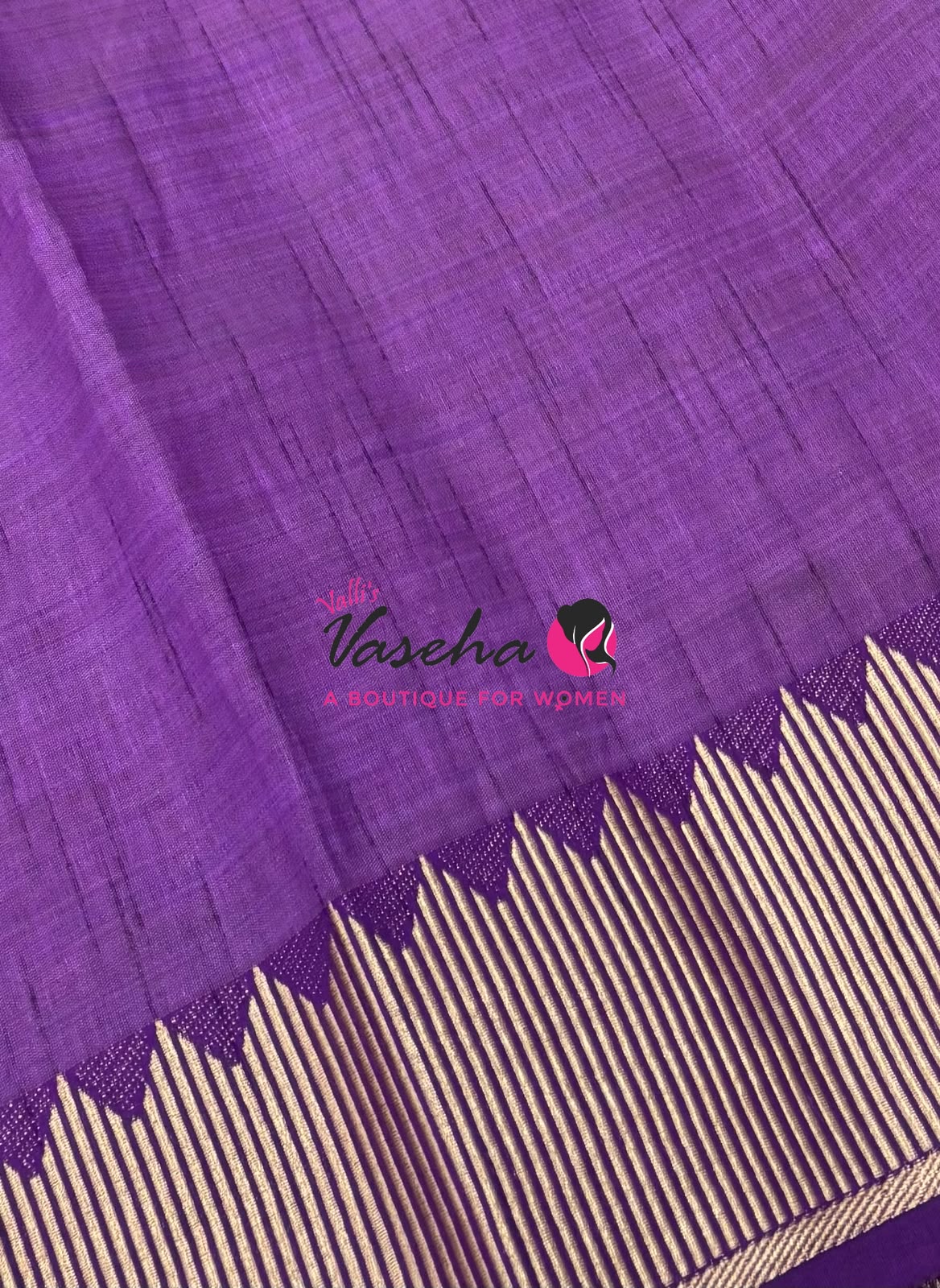 Semi Tussar Silk Saree | Purple Shade |VVSTS051