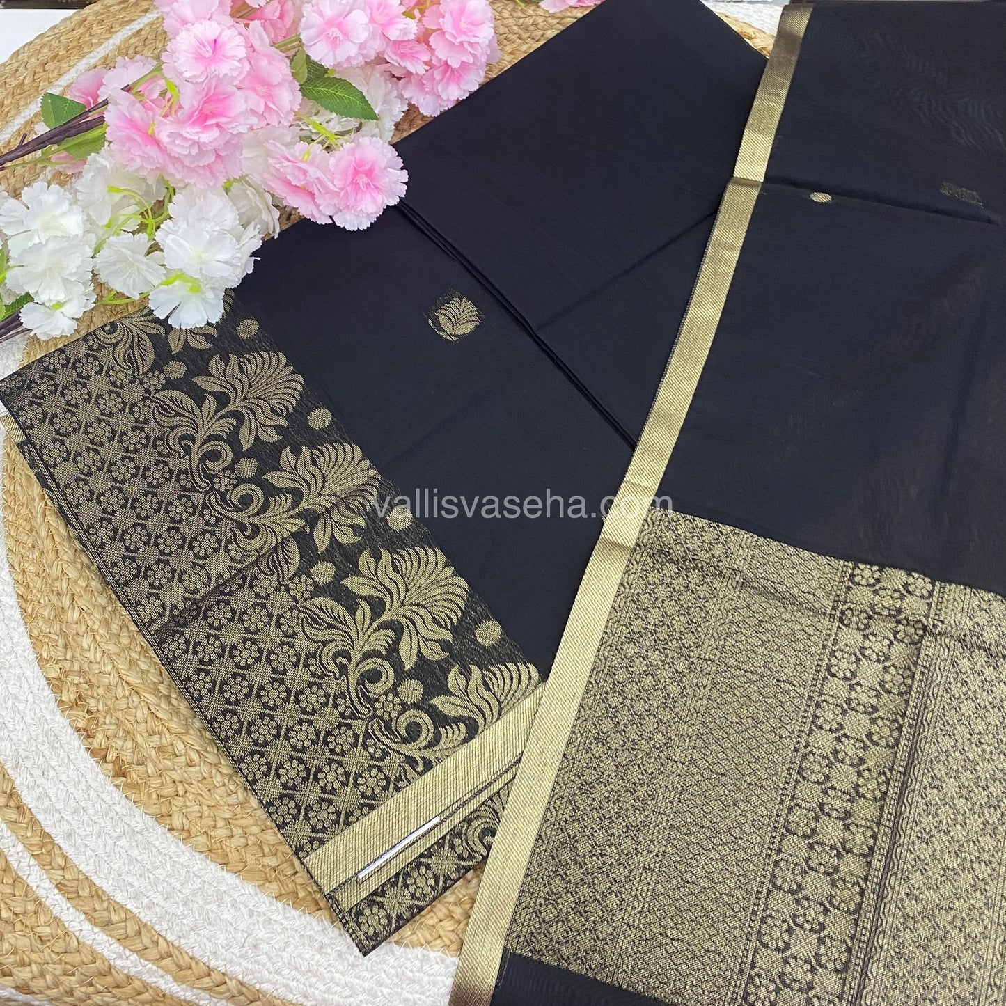 Unstitched Salwar Material -Silk Cotton - VVUSM006